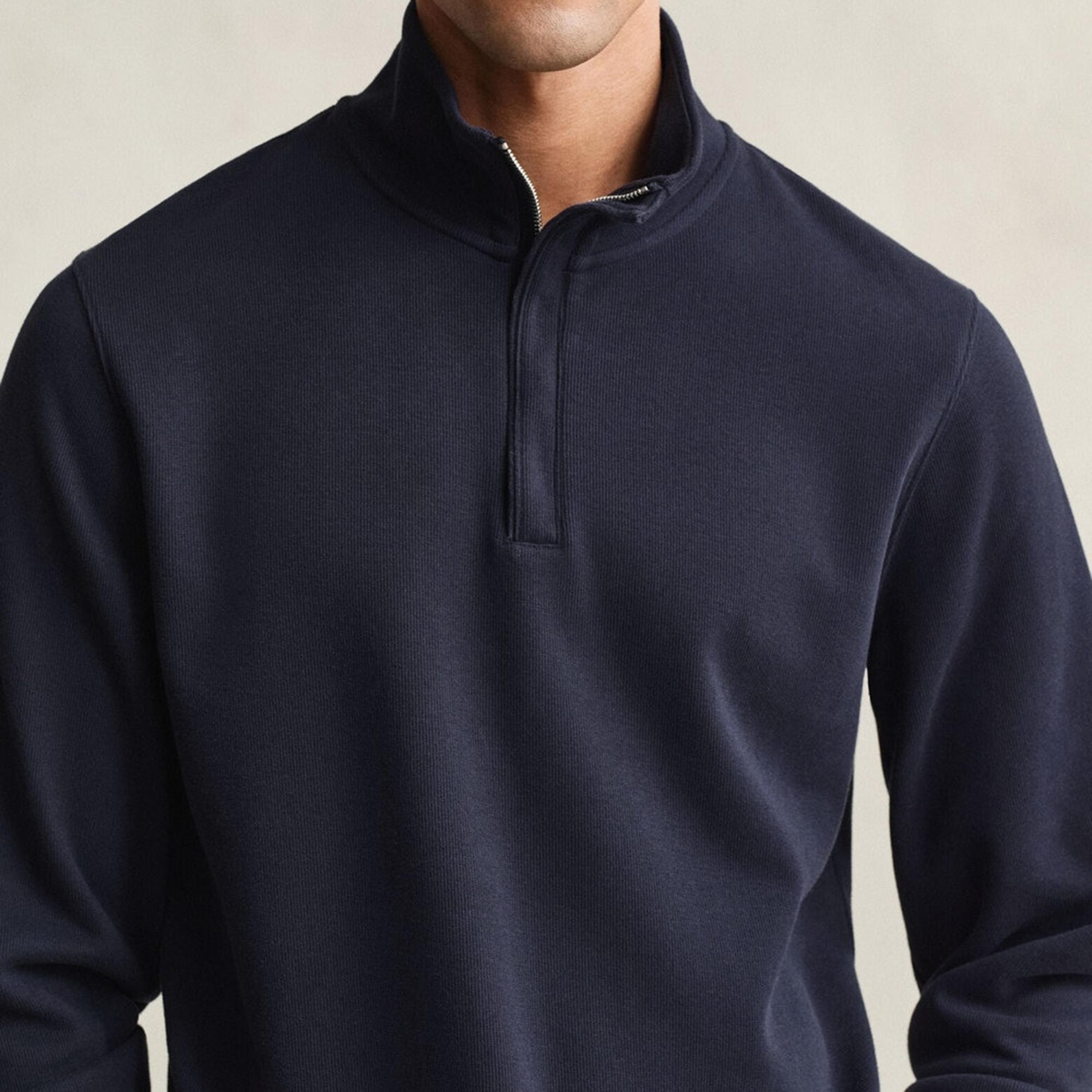 Gant Plain High Neck Long Sleeves Men's Sweatshirt-men-winterwear-hoodiesandsweatshirts-image-2
