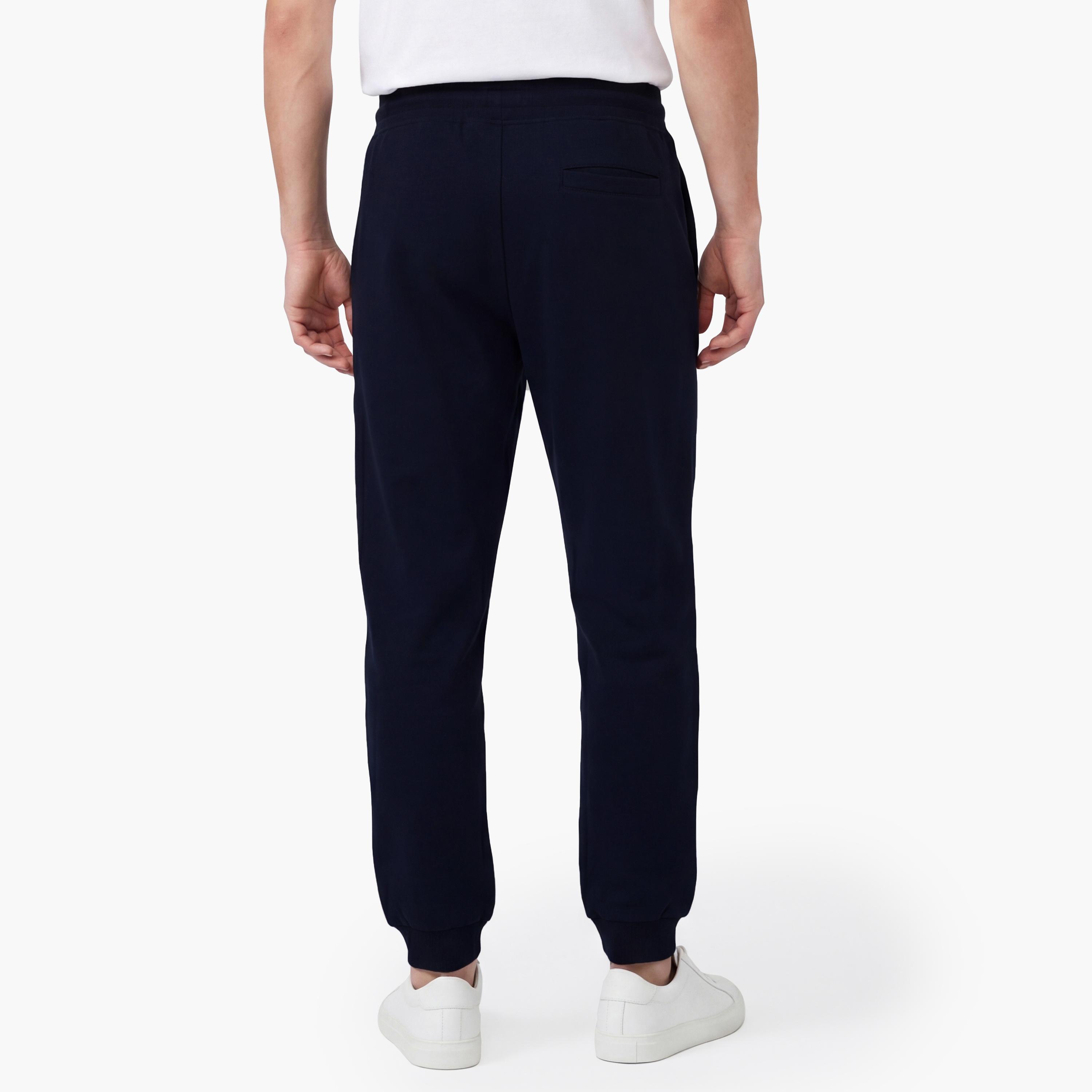 Gant Plain Mid Rise Drawstring Waist Men's Joggers-men-clothing-bottoms-joggers-image-4