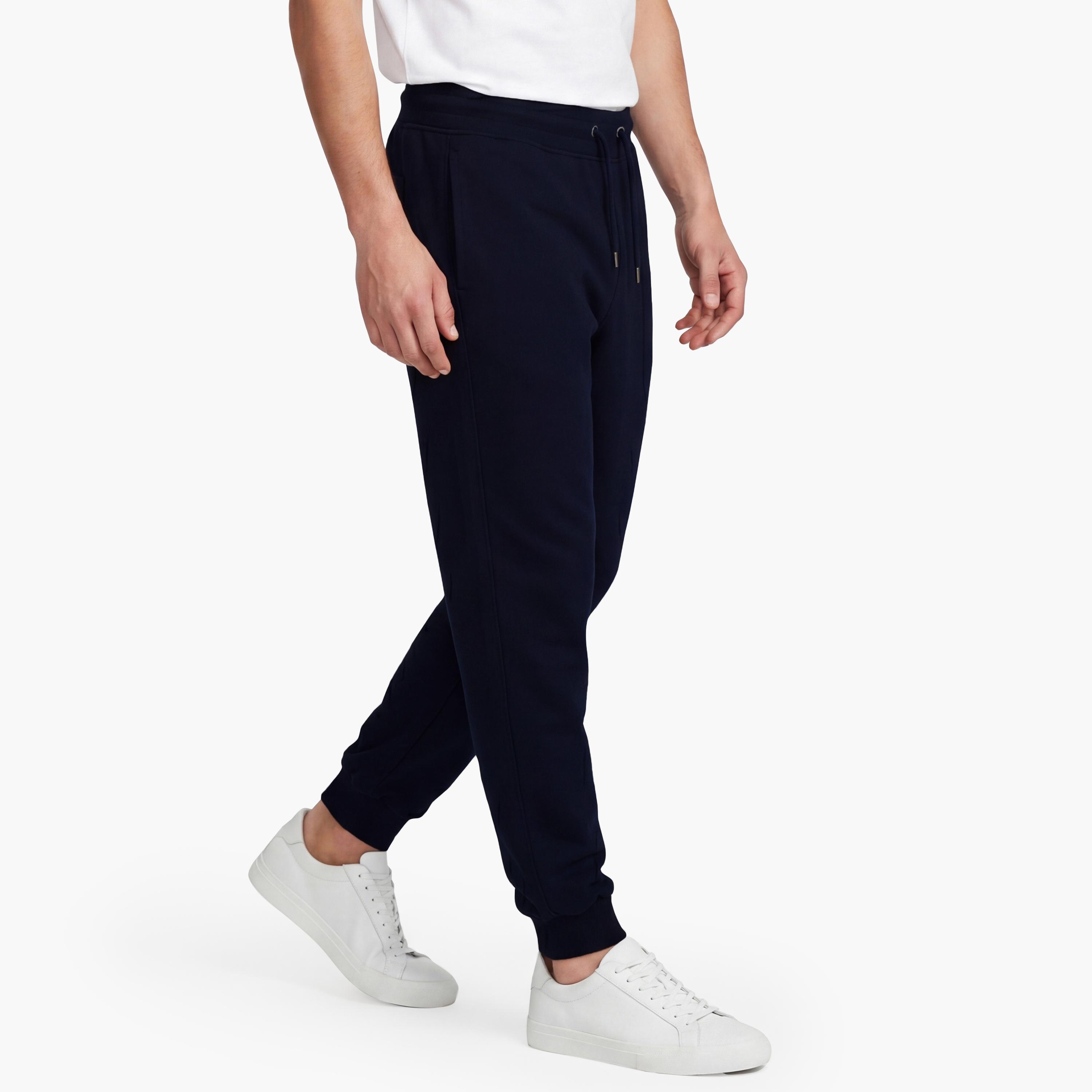 Gant Plain Mid Rise Drawstring Waist Men's Joggers-men-clothing-bottoms-joggers-image-5