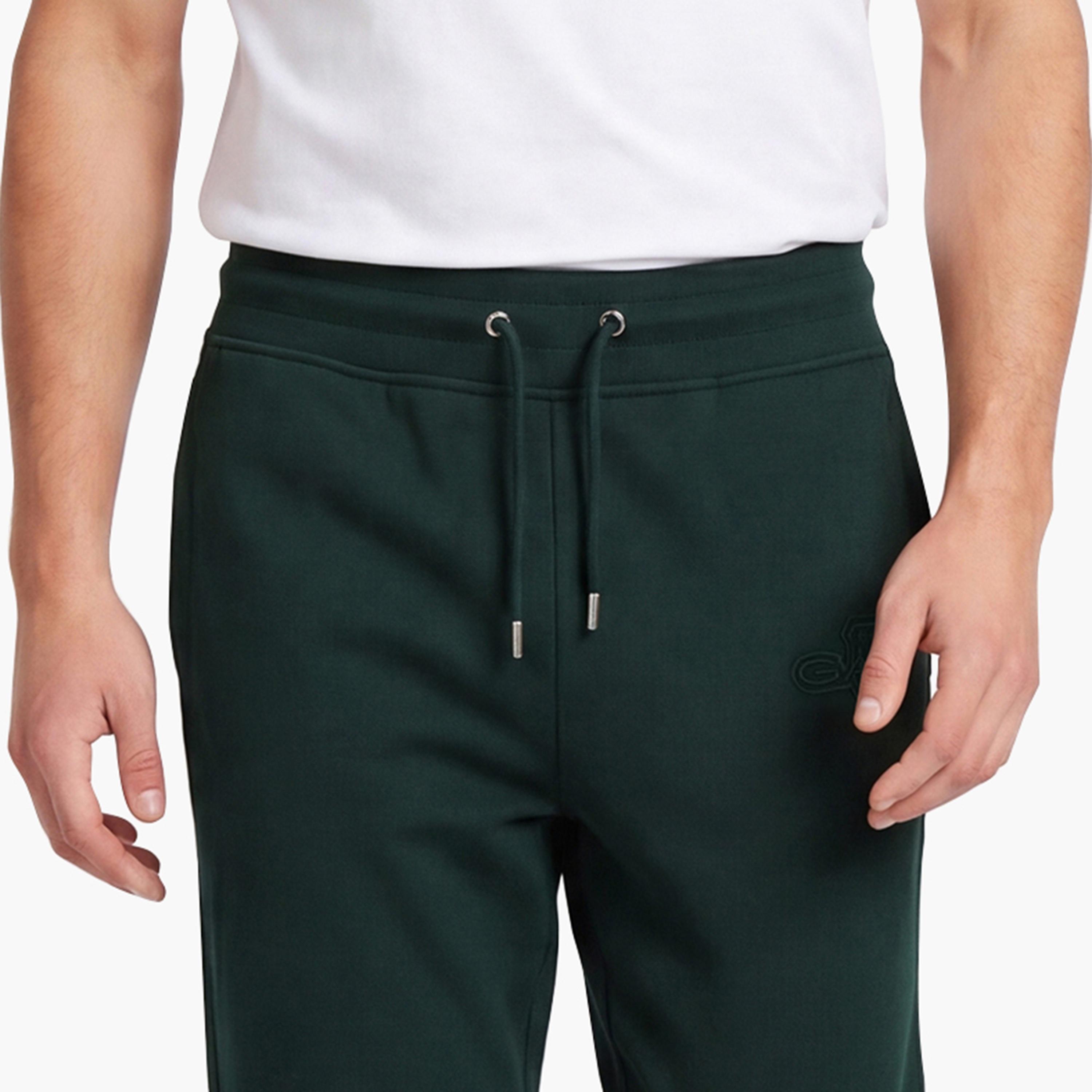 بنطال رياضي (جوغر) رجالي سادة بخصر متوسط الارتفاع ورباط قابل للتعديل من غانت-men-clothing-bottoms-joggers-image-3