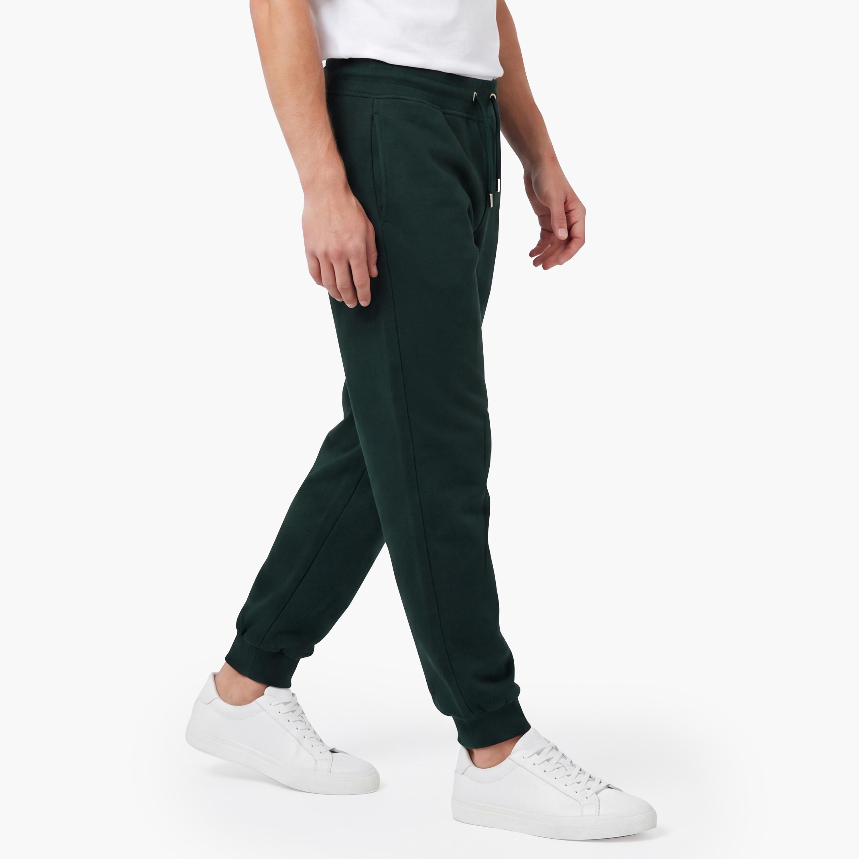 بنطال رياضي (جوغر) رجالي سادة بخصر متوسط الارتفاع ورباط قابل للتعديل من غانت-men-clothing-bottoms-joggers-image-5