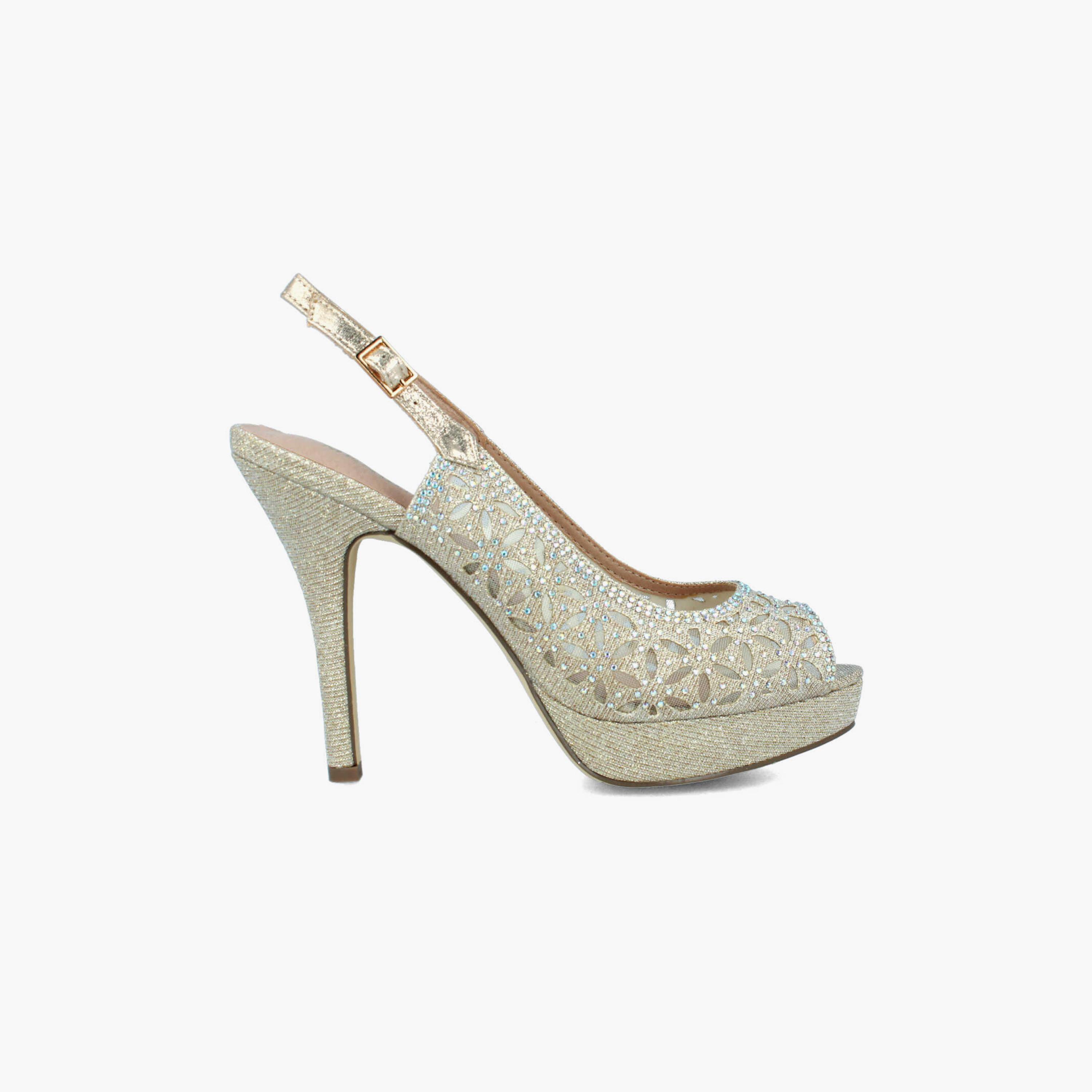 Menbur Women's Metallic Stiletto Heels with Rhinestone Accent | 20712-women-shoes-heels-image-1