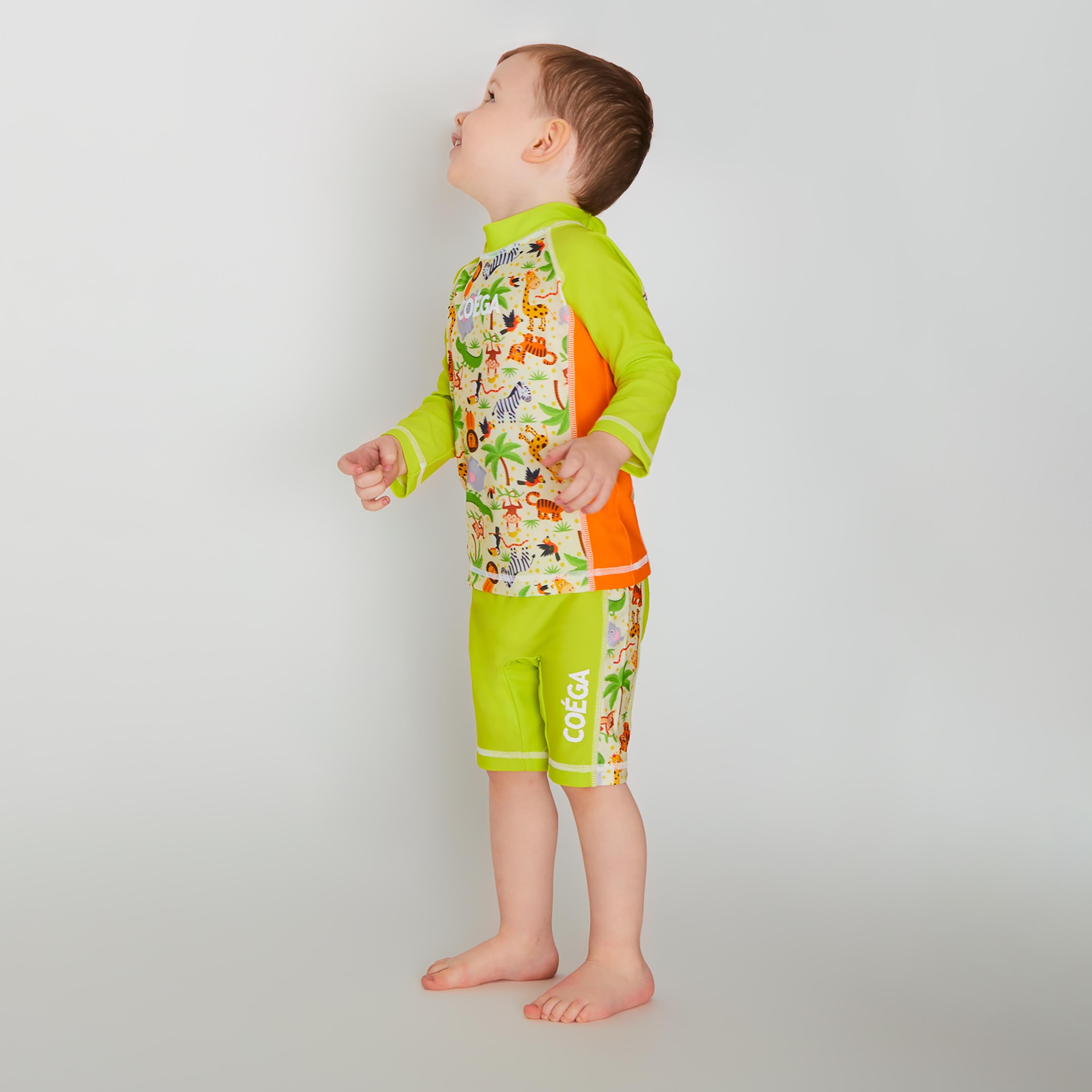 قطعتان للأطفال من كويجا بويز، حيوانات الغابة الخضراء-boys-clothing-swimwear-image-3