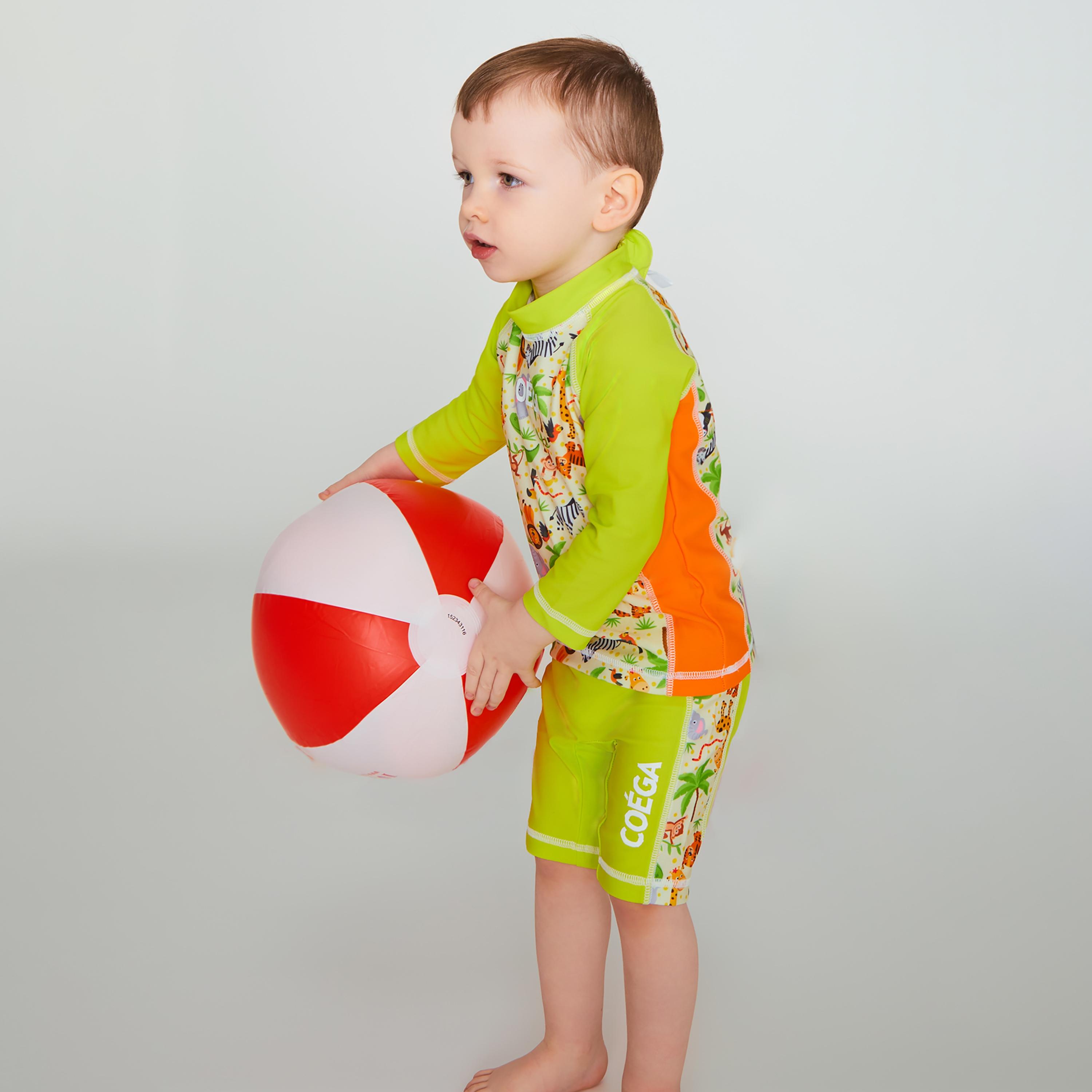 قطعتان للأطفال من كويجا بويز، حيوانات الغابة الخضراء-boys-clothing-swimwear-image-4
