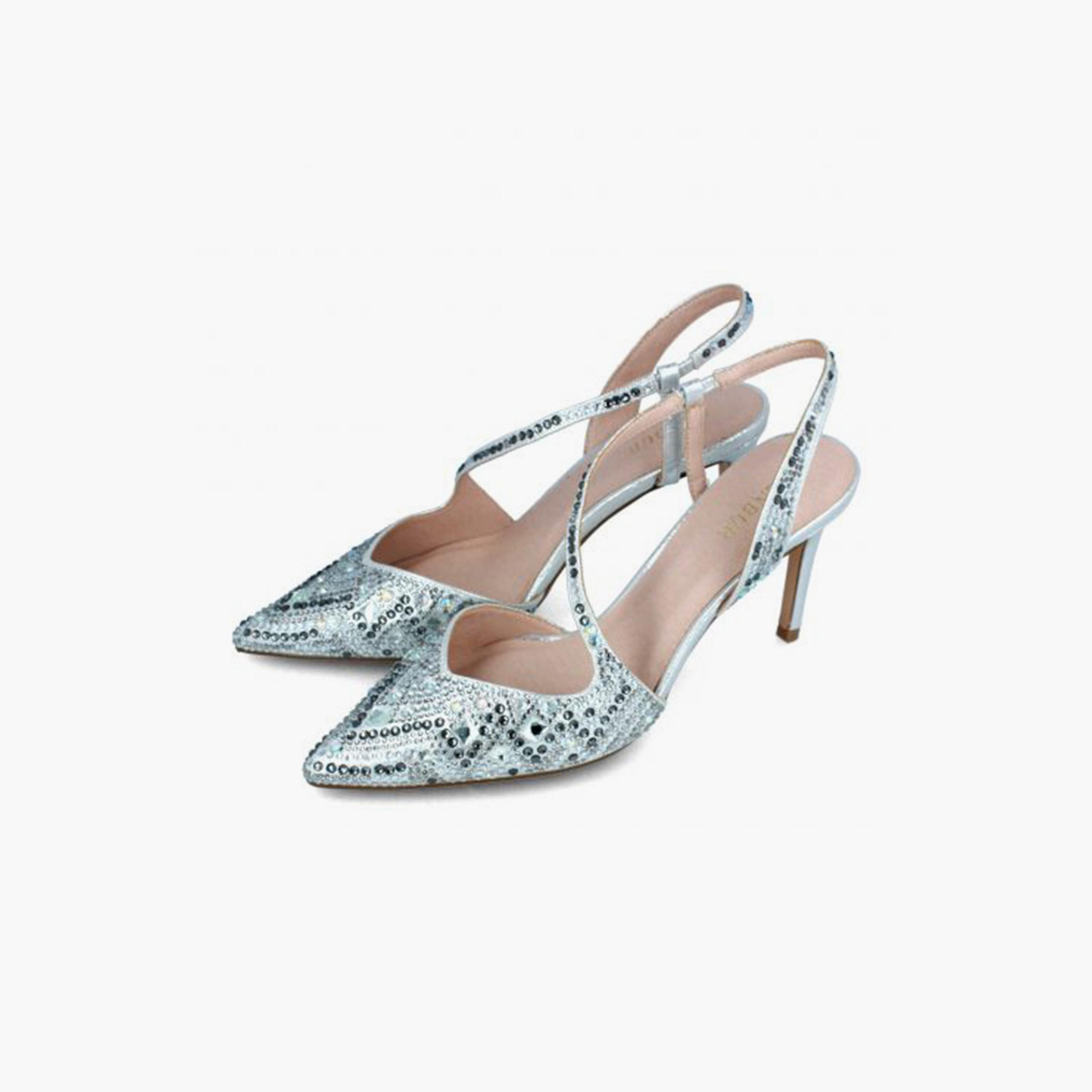 Menbur Women's Metallic Pumps with Embellishment | 20820-women-shoes-heels-image-2