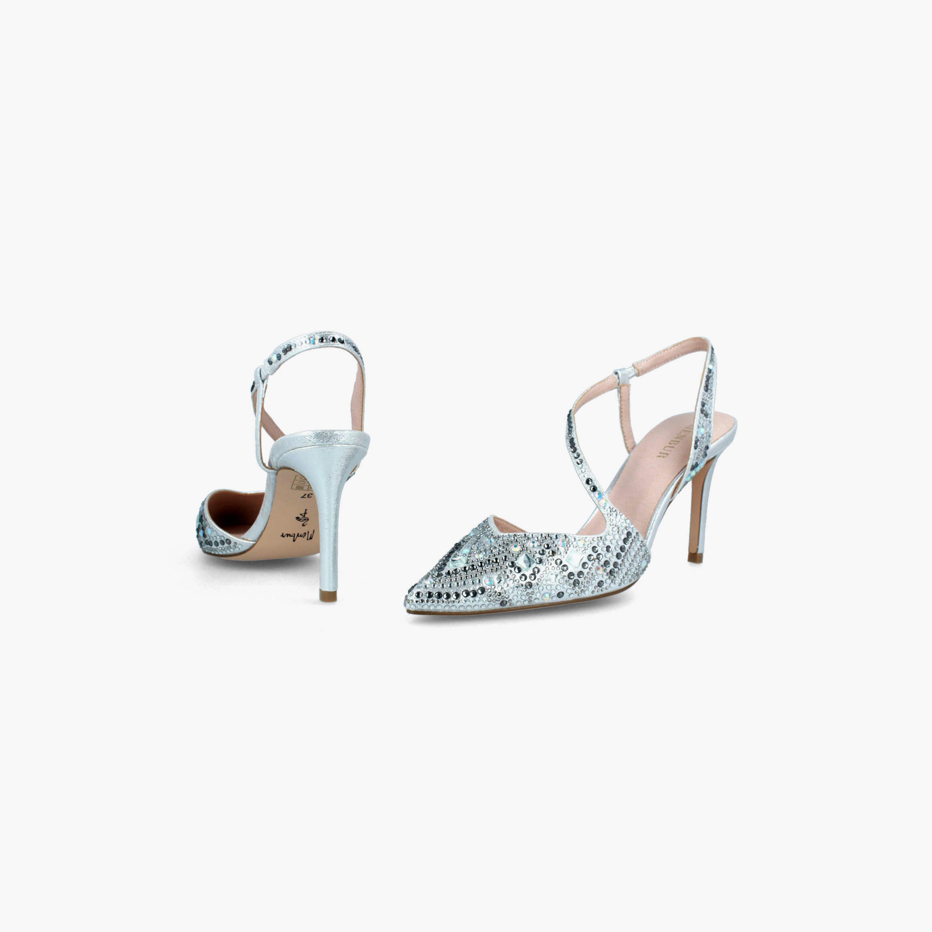 Menbur Women's Metallic Pumps with Embellishment | 20820-women-shoes-heels-image-3