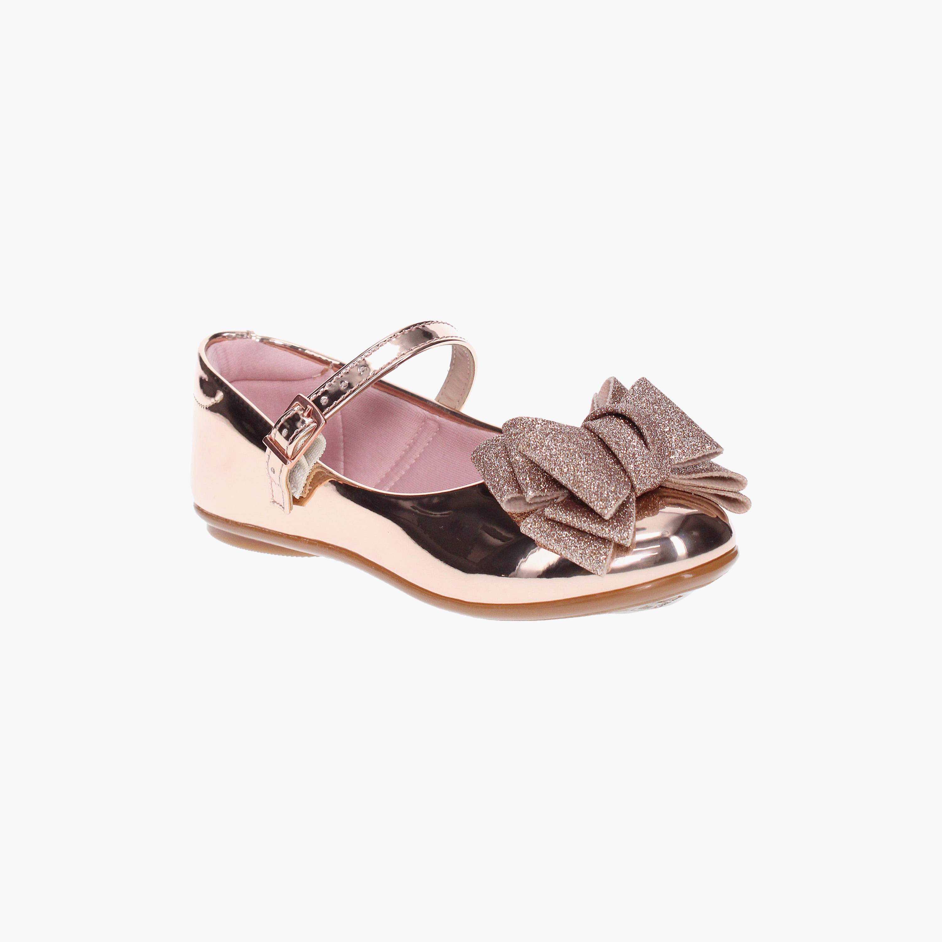ماري جين من موليكينها للاطفال ذو ميتاليك مع مزين فيونكة مزخرفة | 2083-1122-11808-girls-shoes-ballerinas-image-1
