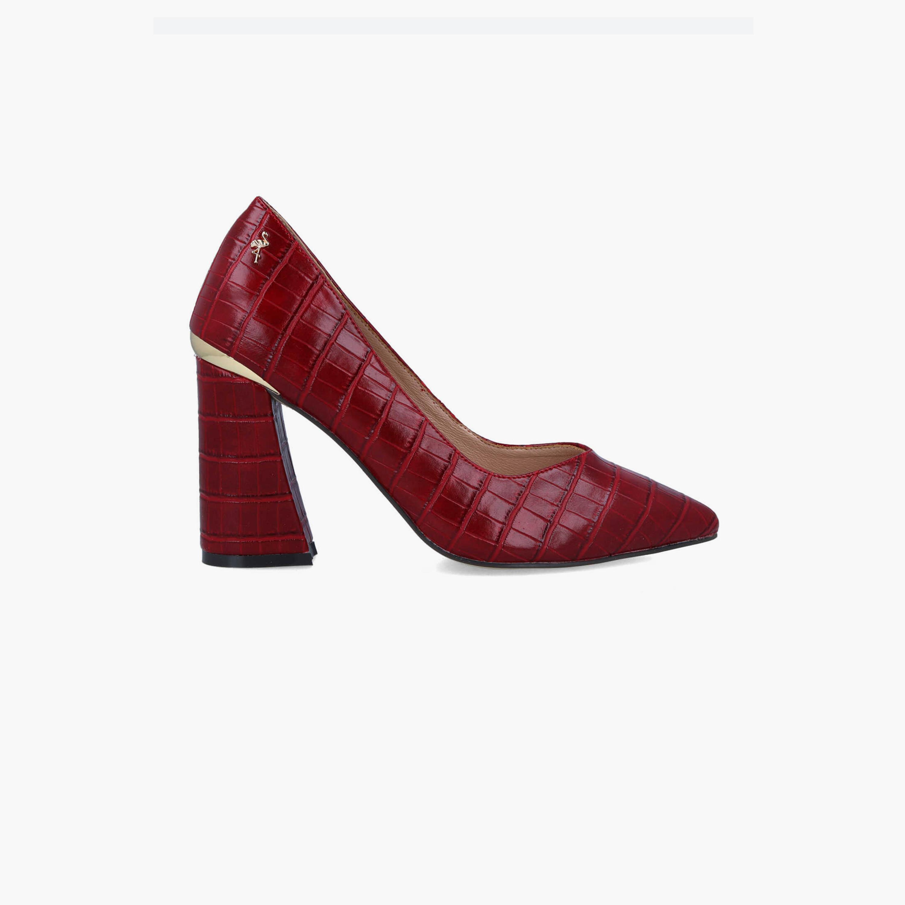 Menbur Women's Reptile Print Pumps With Pointed Toe | 20907-women-shoes-heels-image-1