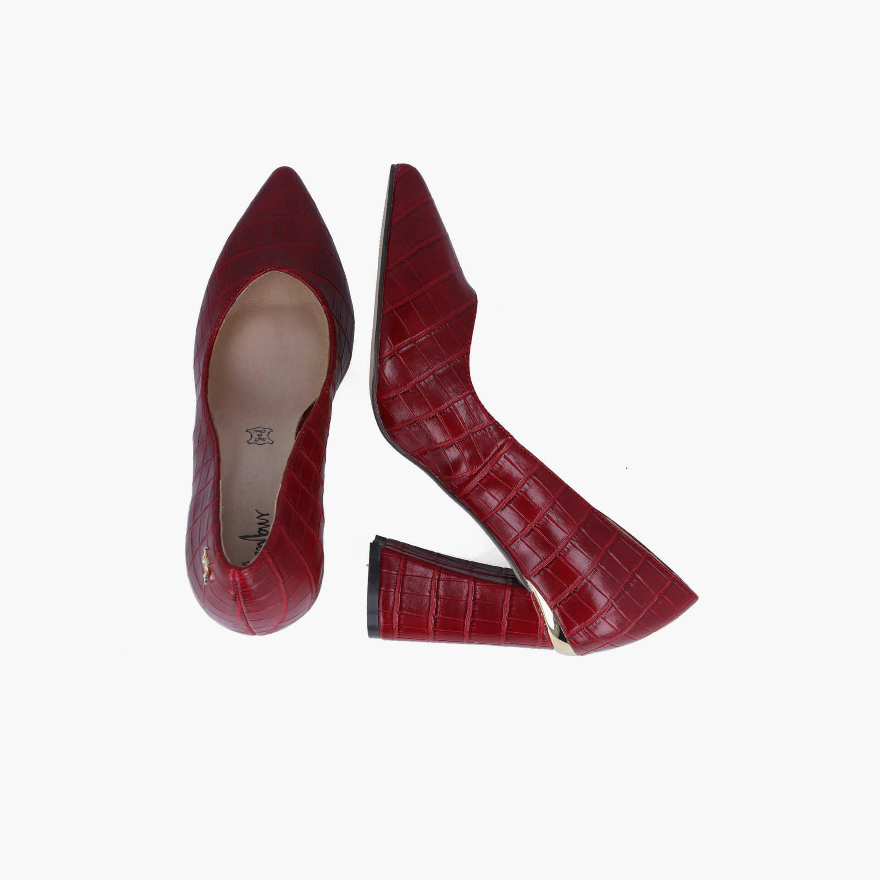Menbur Women's Reptile Print Pumps With Pointed Toe | 20907-women-shoes-heels-image-3