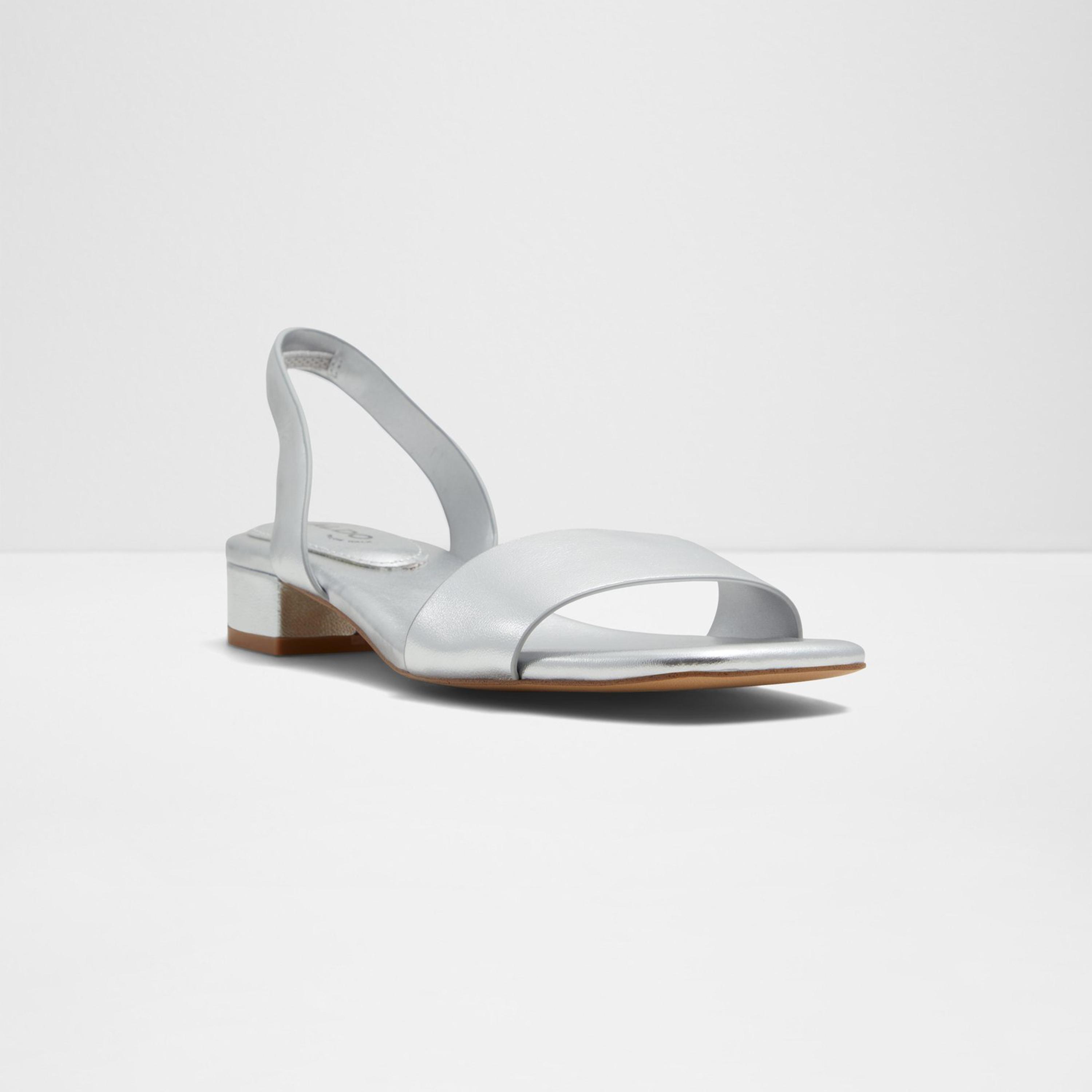 الدو- حذاء دورينا بكعب مربع لون معدني وحزام للنساء | 20DORENNA-women-shoes-heels-image-1