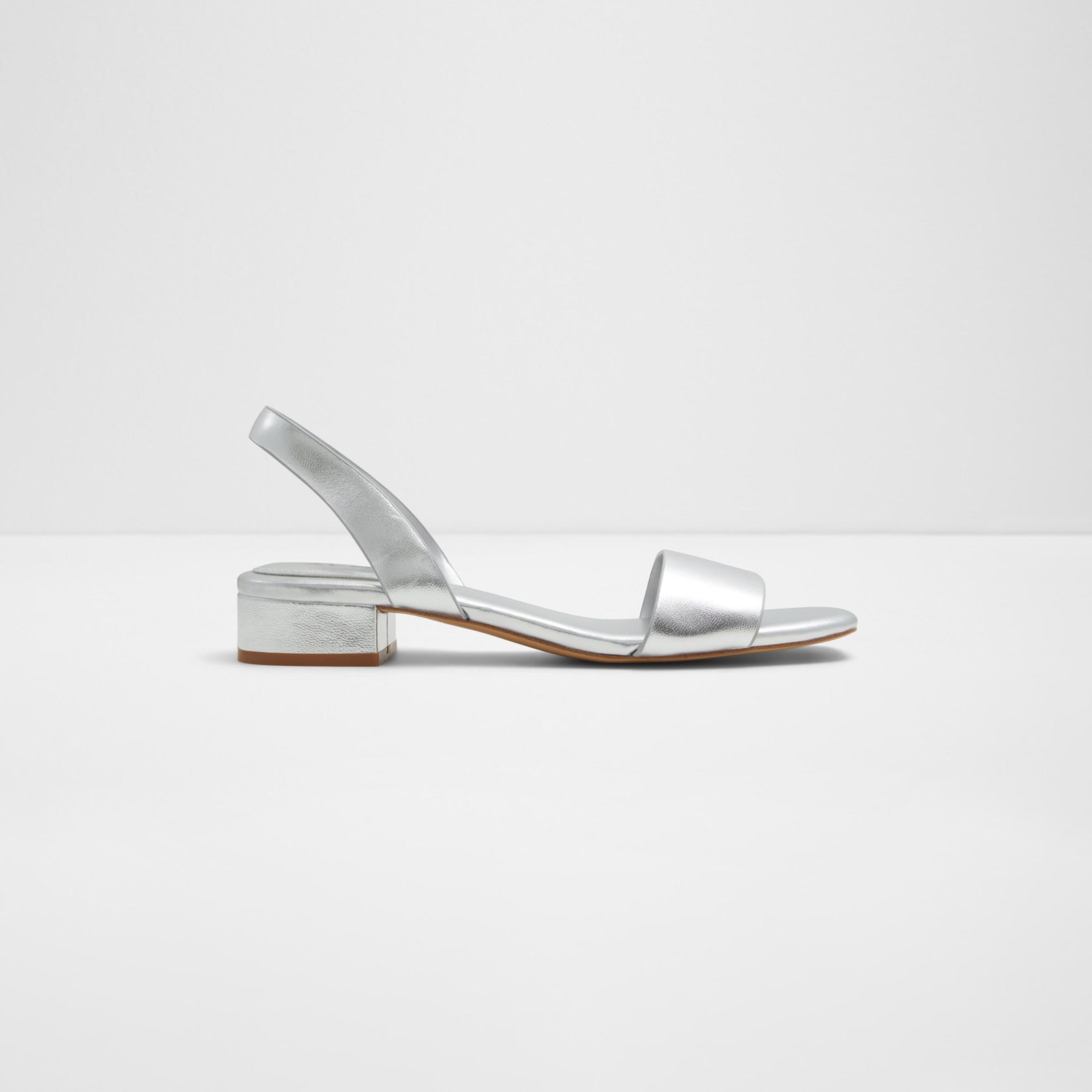 الدو- حذاء دورينا بكعب مربع لون معدني وحزام للنساء | 20DORENNA-women-shoes-heels-image-2
