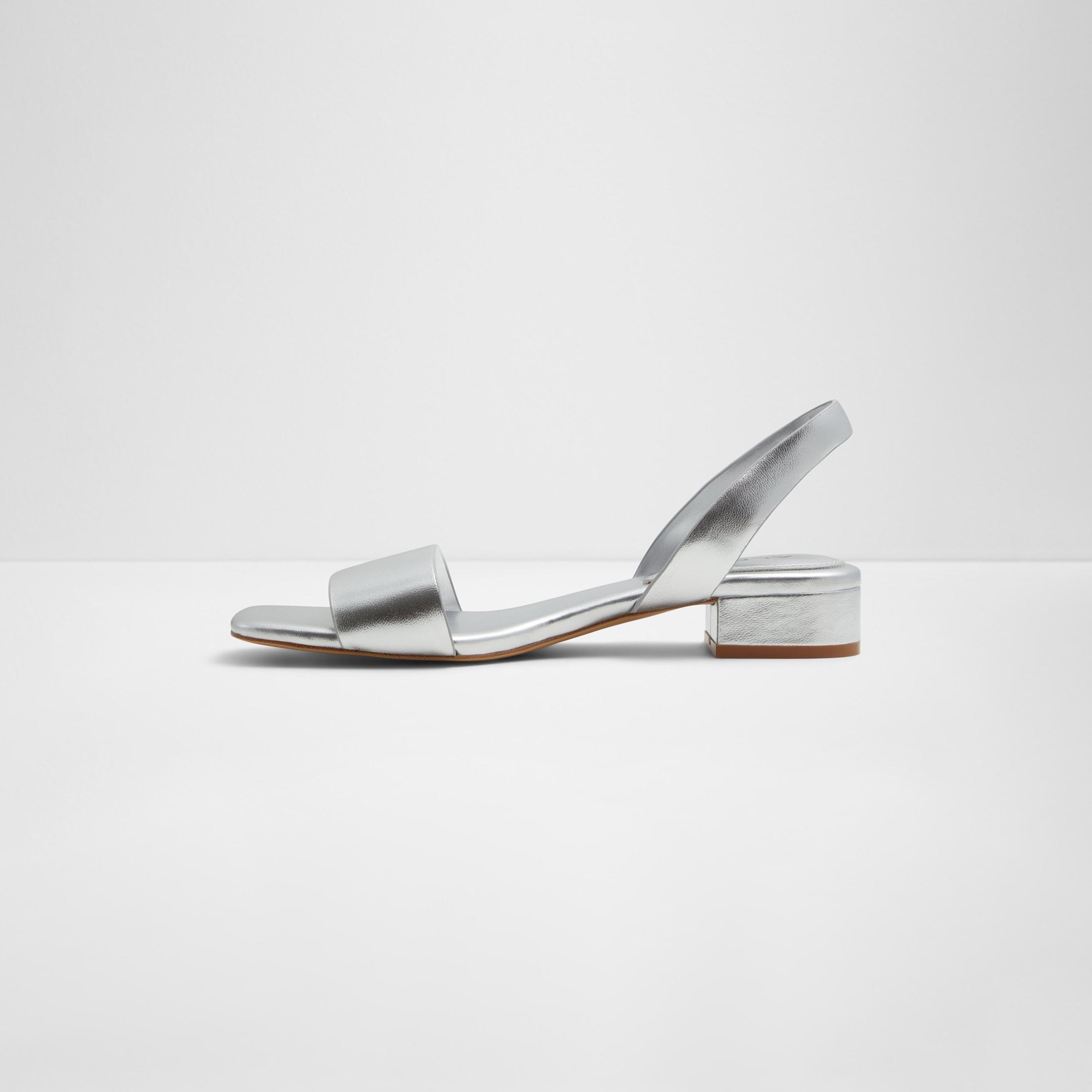 الدو- حذاء دورينا بكعب مربع لون معدني وحزام للنساء | 20DORENNA-women-shoes-heels-image-3
