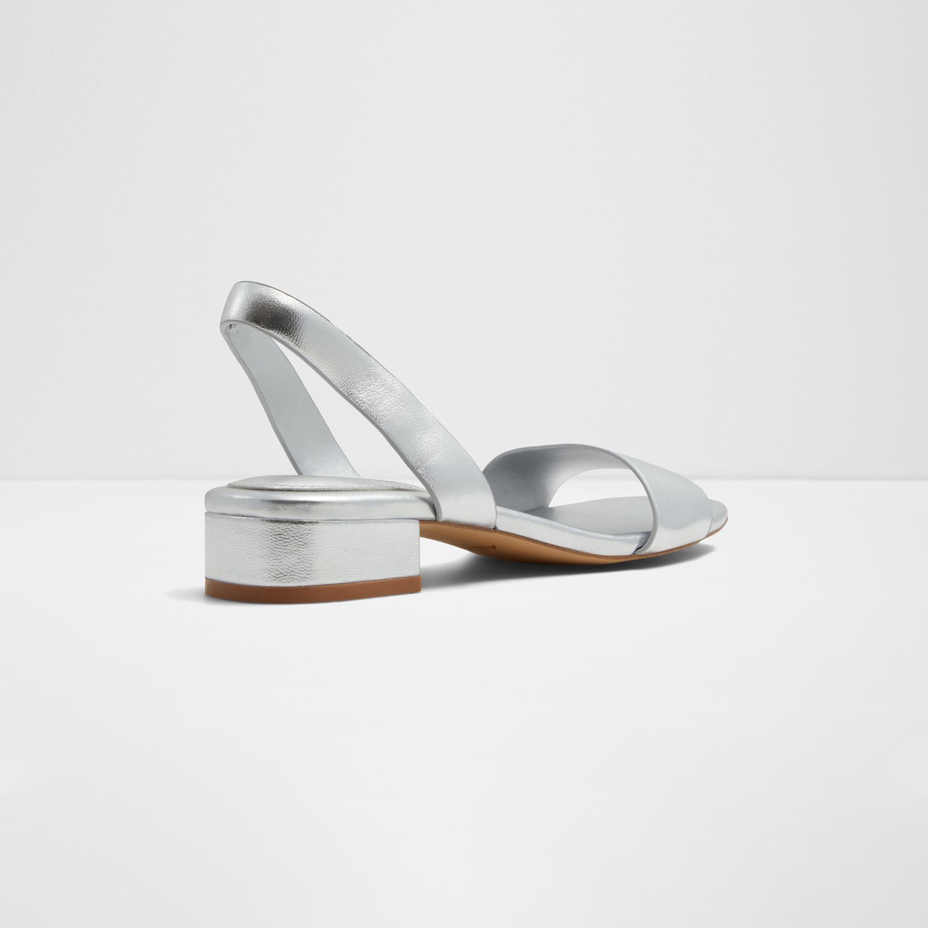 الدو- حذاء دورينا بكعب مربع لون معدني وحزام للنساء | 20DORENNA-women-shoes-heels-image-4