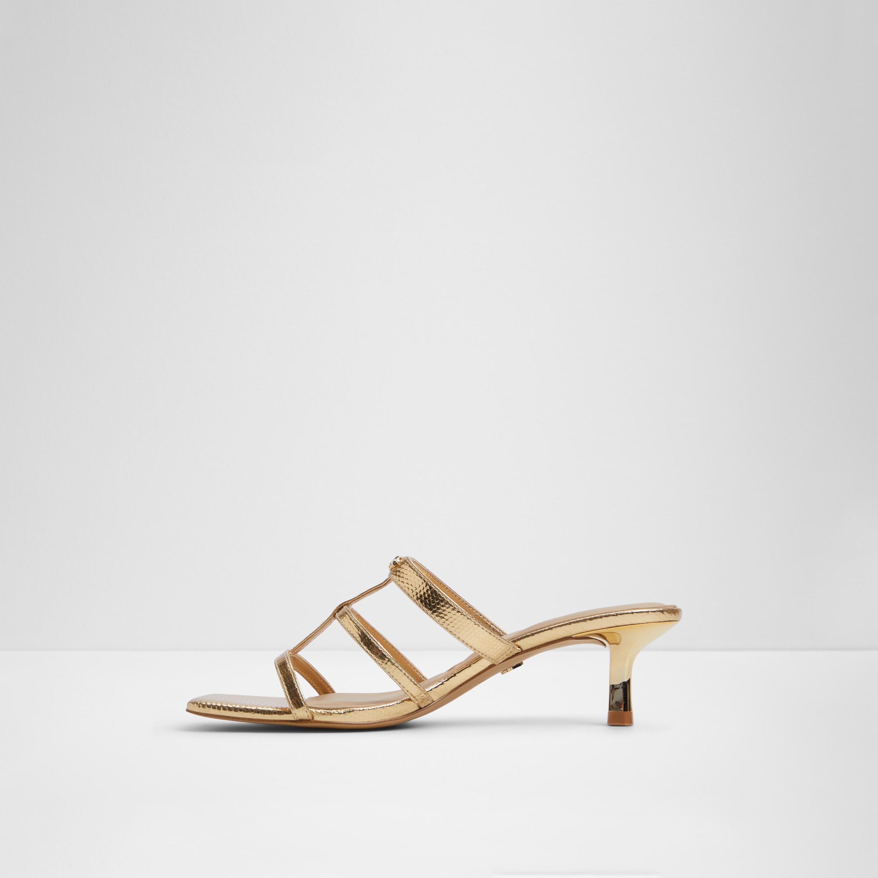 ألدو- حذاء كعب صغير غولدن غلو سهل الارتداء للنساء  | 20GOLDENGLOW-women-shoes-heels-image-4