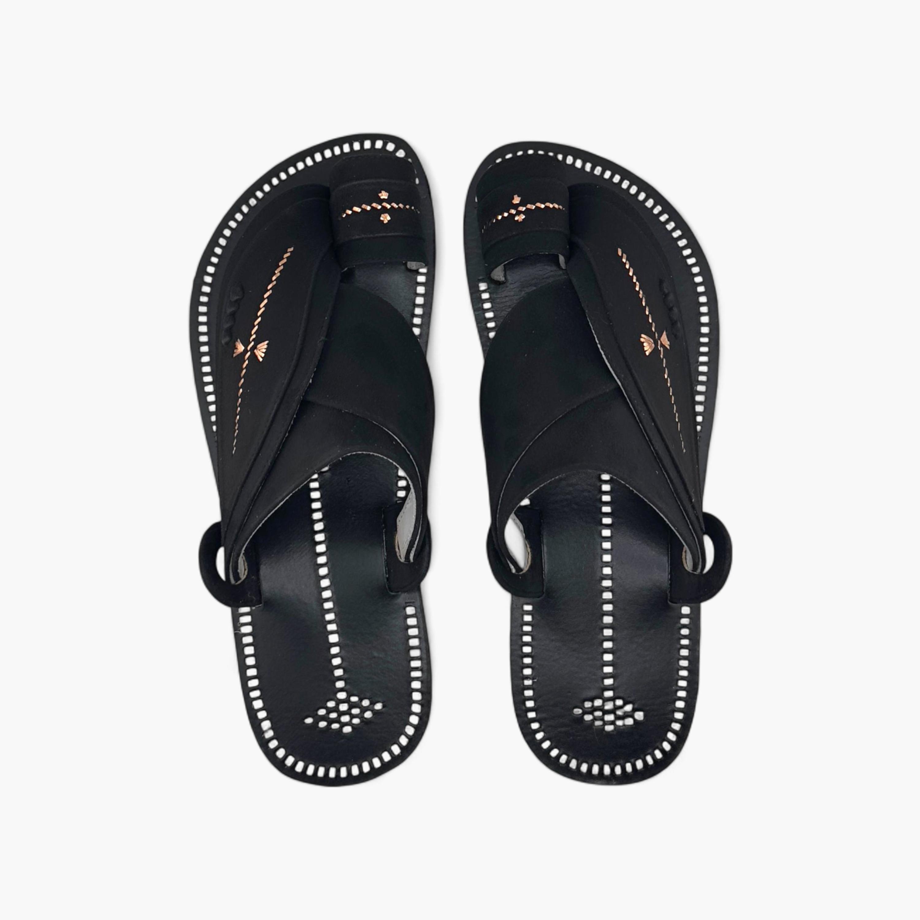 Al Fanoos Men's Slip-On Heritage Handmade Arabic Sandals | 21001-men-shoes-sandals-image-1