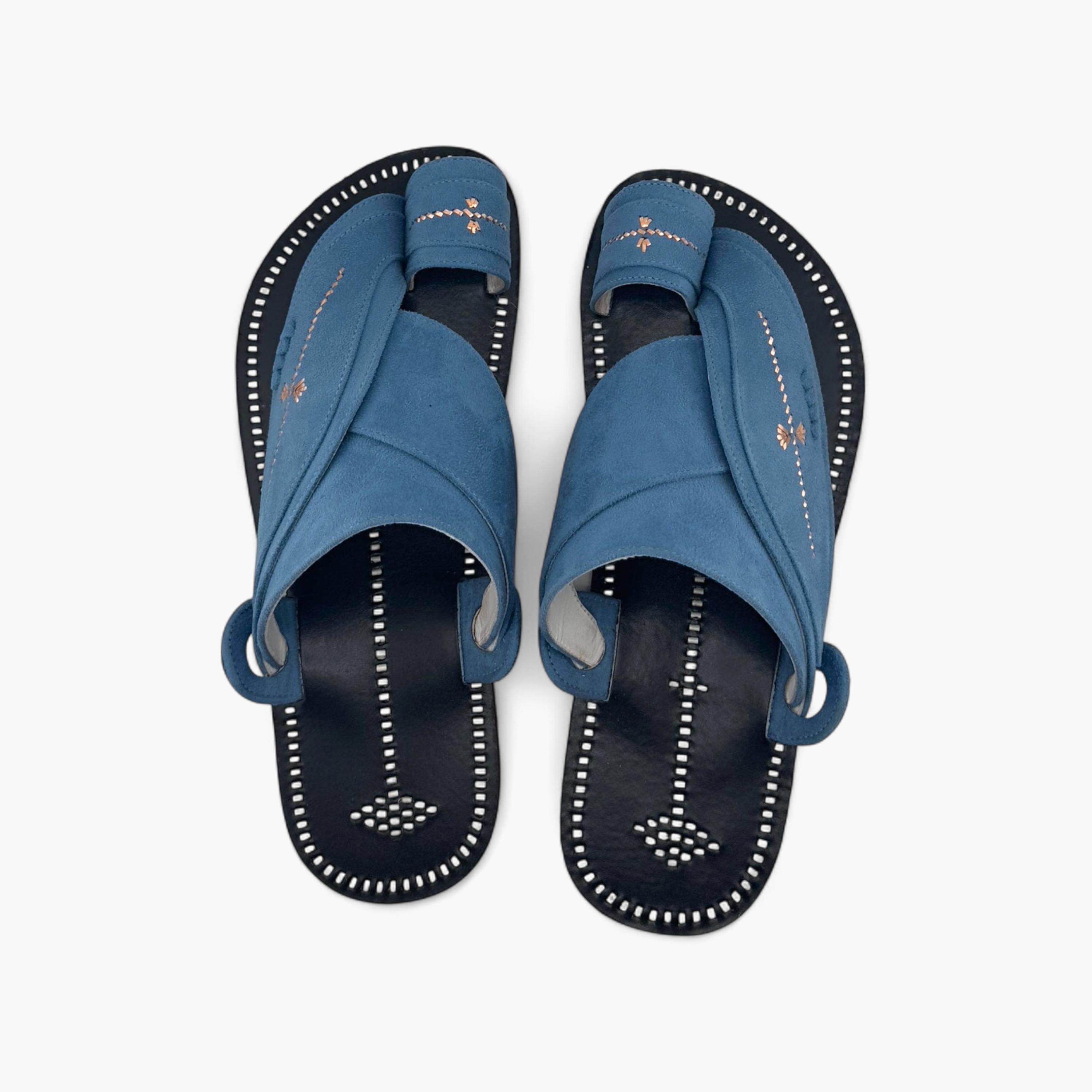 صندل رجالي عربي تراثي يدوي سهل الارتداء من الفانوس | 21001-men-shoes-sandals-image-1