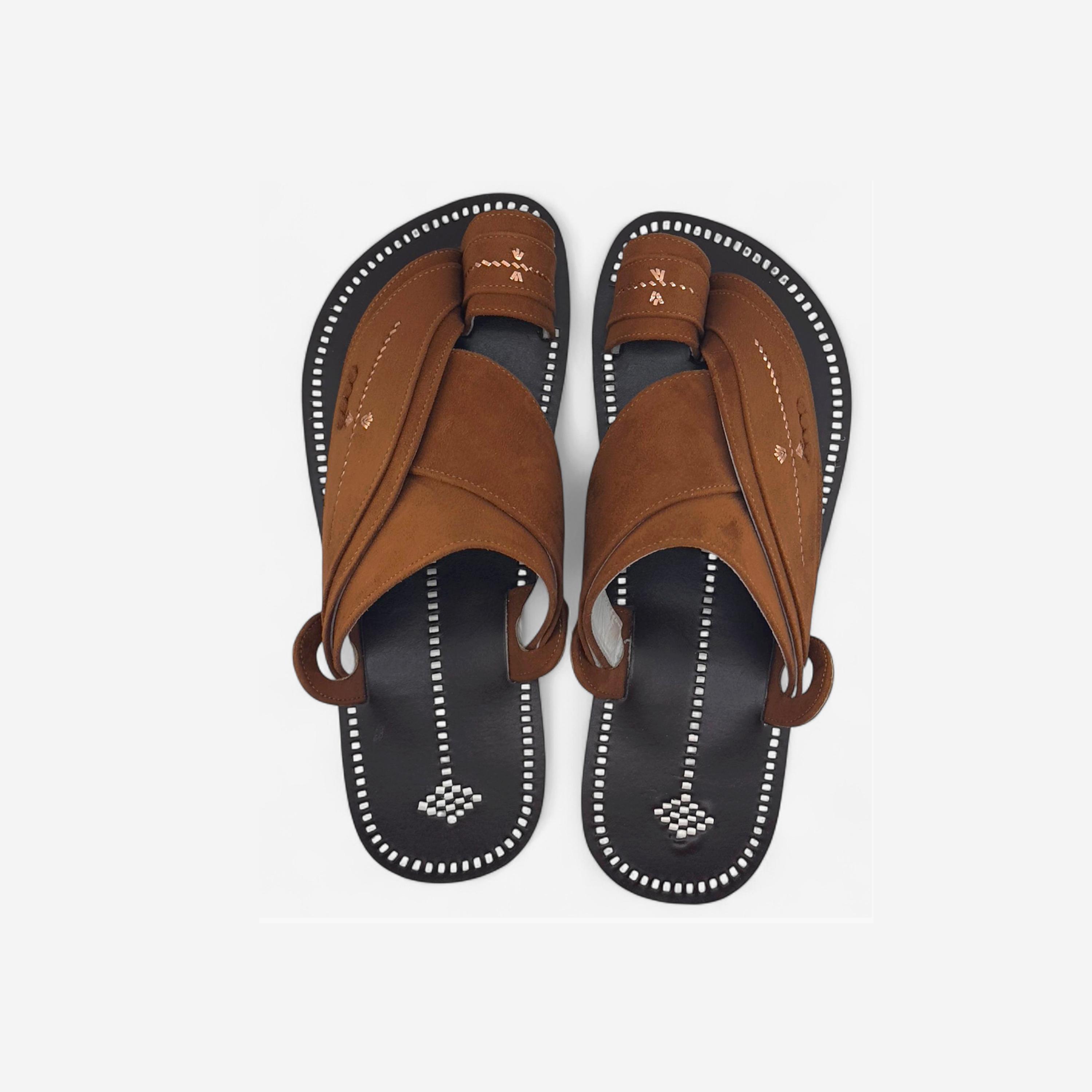 Al Fanoos Men's Slip-On Heritage Handmade Arabic Sandals | 21001-men-shoes-sandals-image-1
