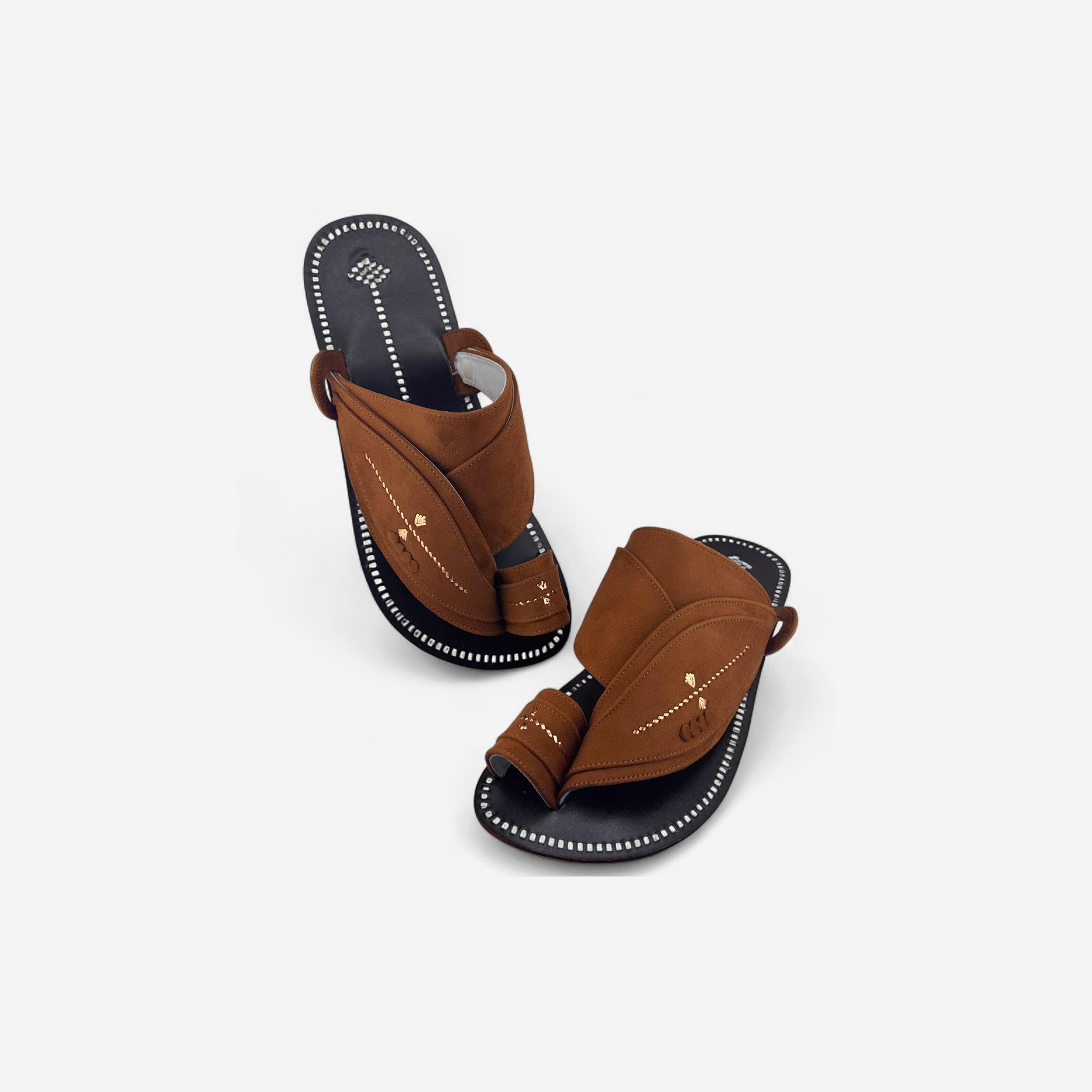 Al Fanoos Men's Slip-On Heritage Handmade Arabic Sandals | 21001-men-shoes-sandals-image-5