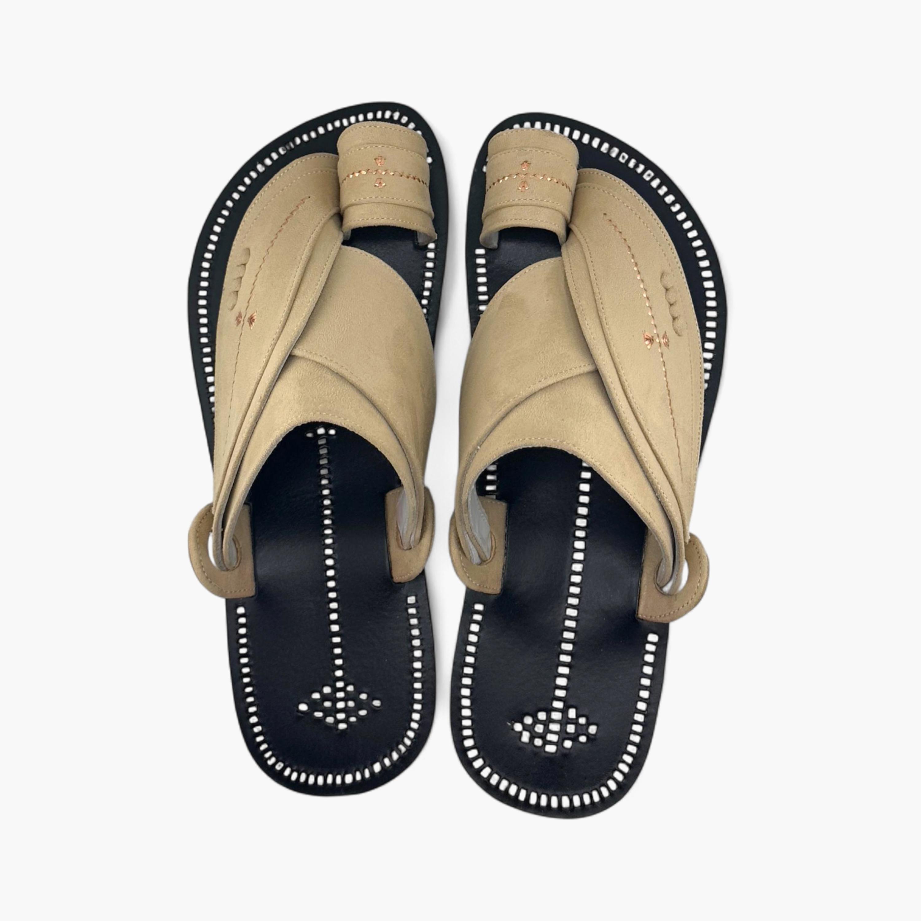 Al Fanoos Men's Slip-On Heritage Handmade Arabic Sandals | 21001-men-shoes-sandals-image-1