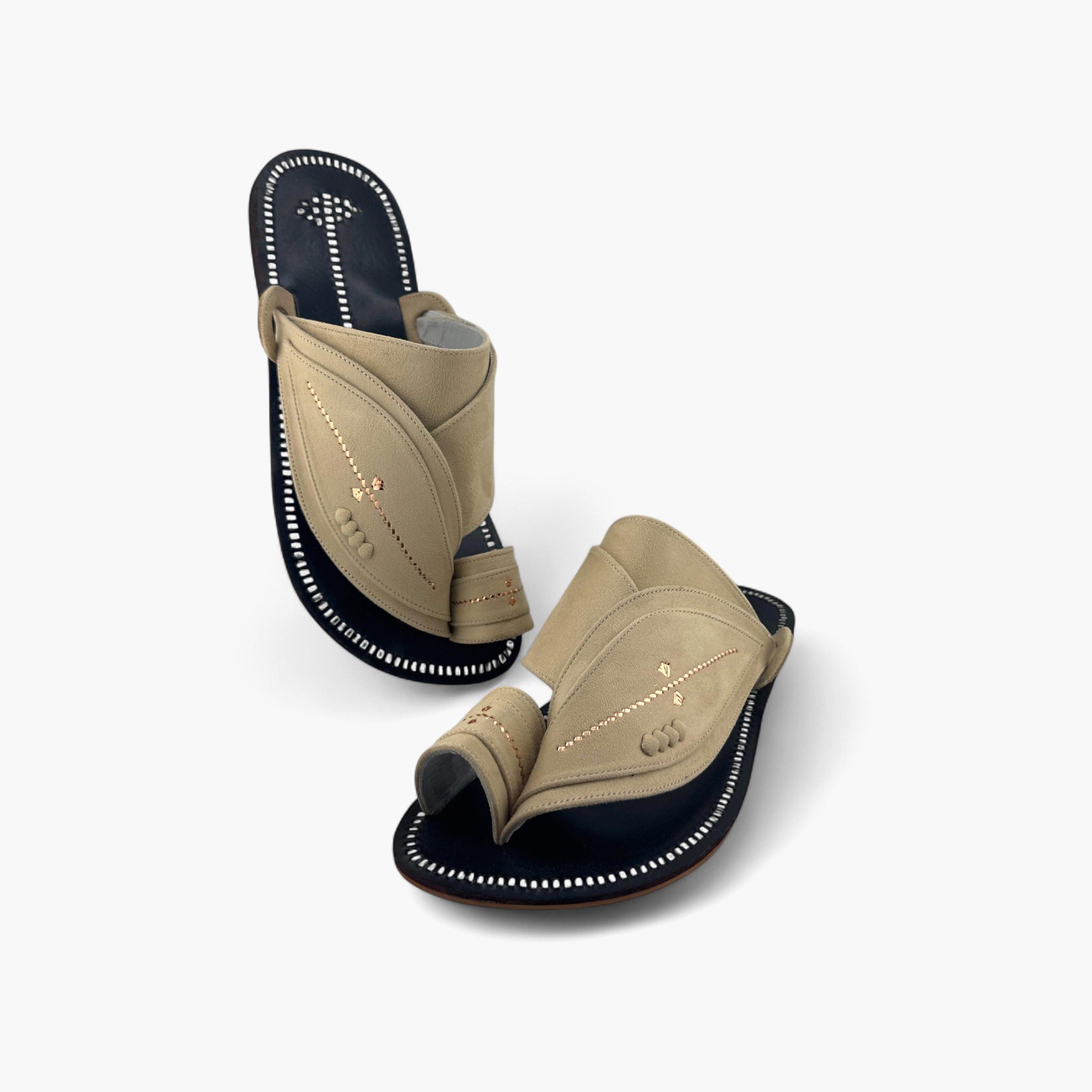Al Fanoos Men's Slip-On Heritage Handmade Arabic Sandals | 21001-men-shoes-sandals-image-5