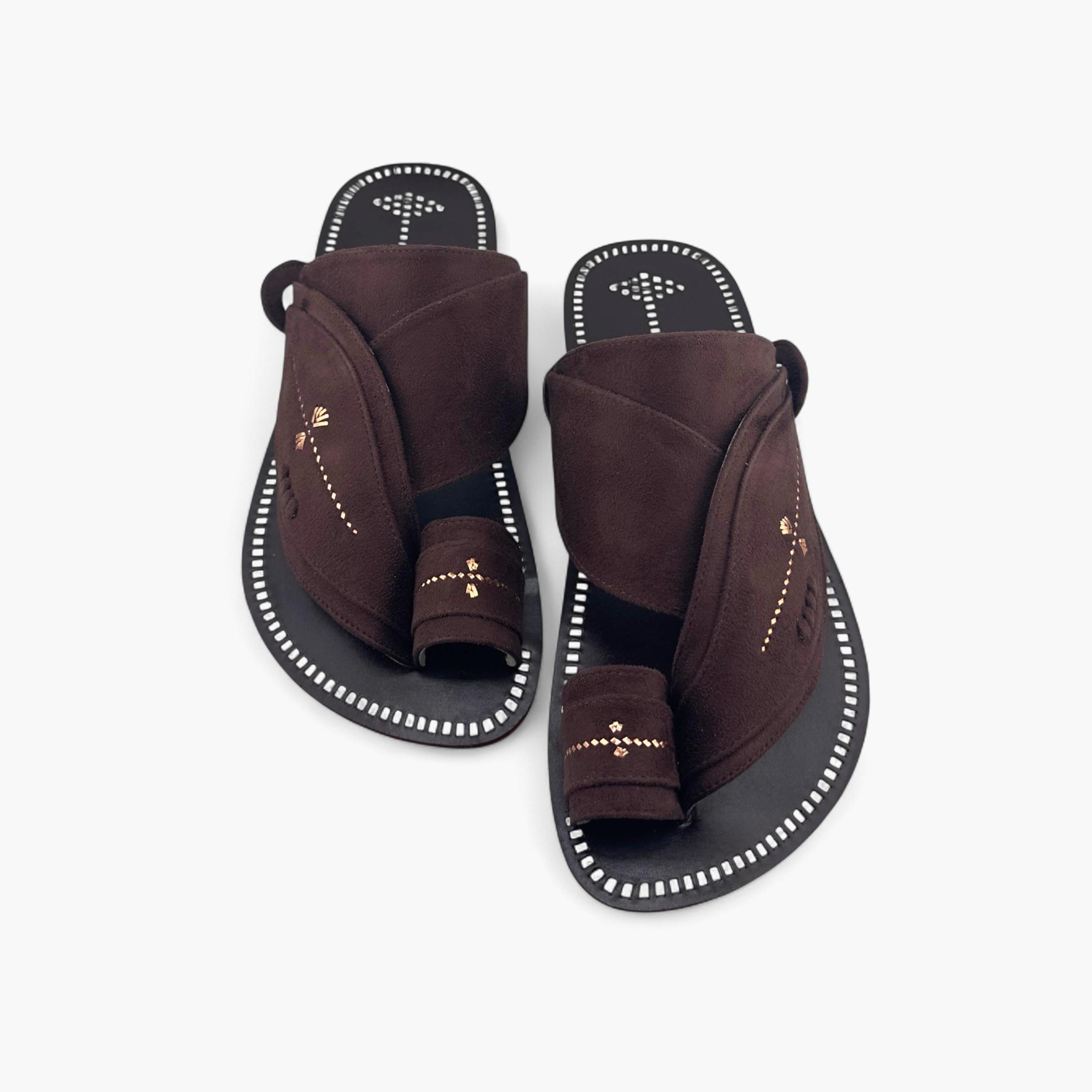 Al Fanoos Men's Slip-On Heritage Handmade Arabic Sandals | 21001-men-shoes-sandals-image-4