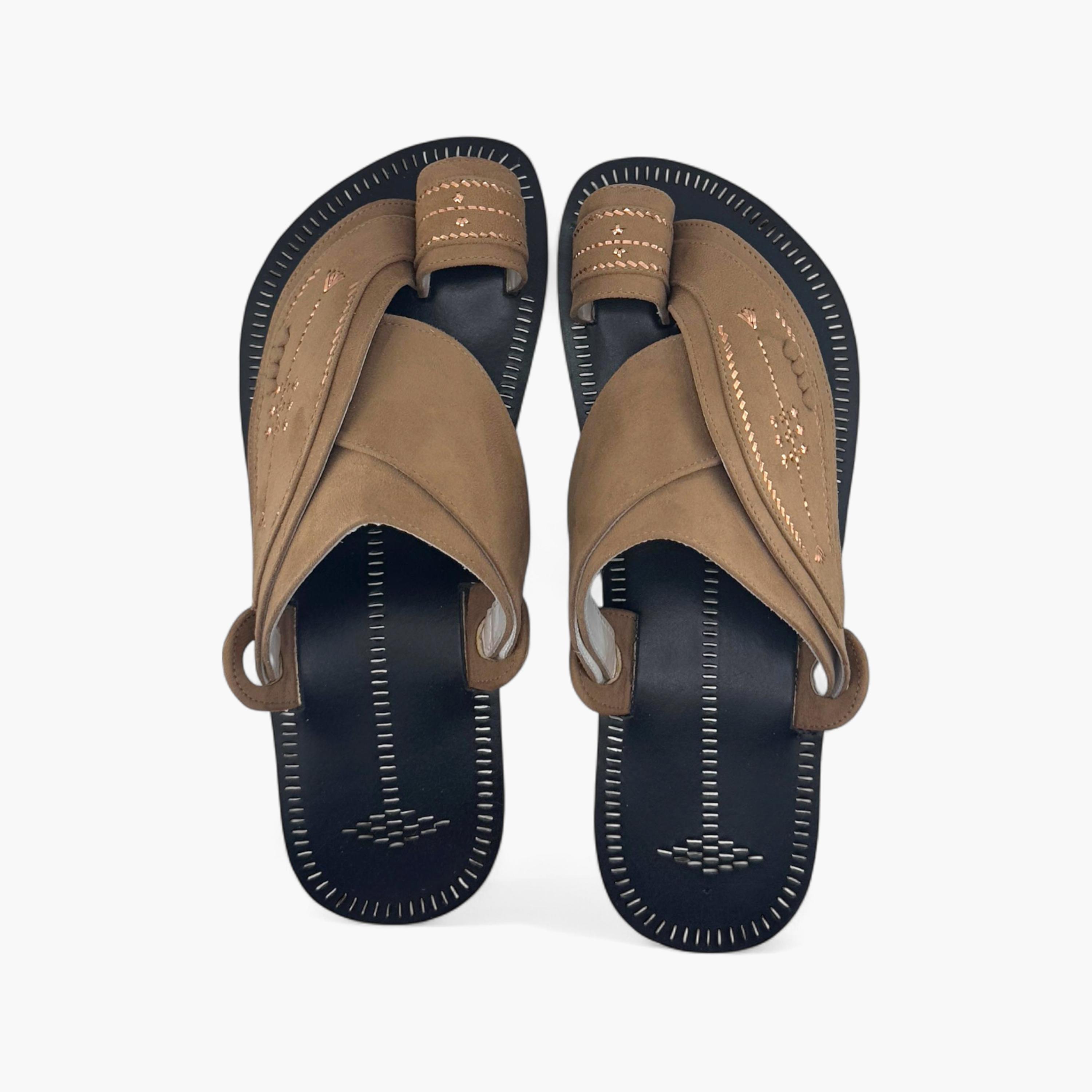 Al Fanoos Men's Slip-On Heritage Handmade Arabic Sandals | 21002-men-shoes-sandals-image-1