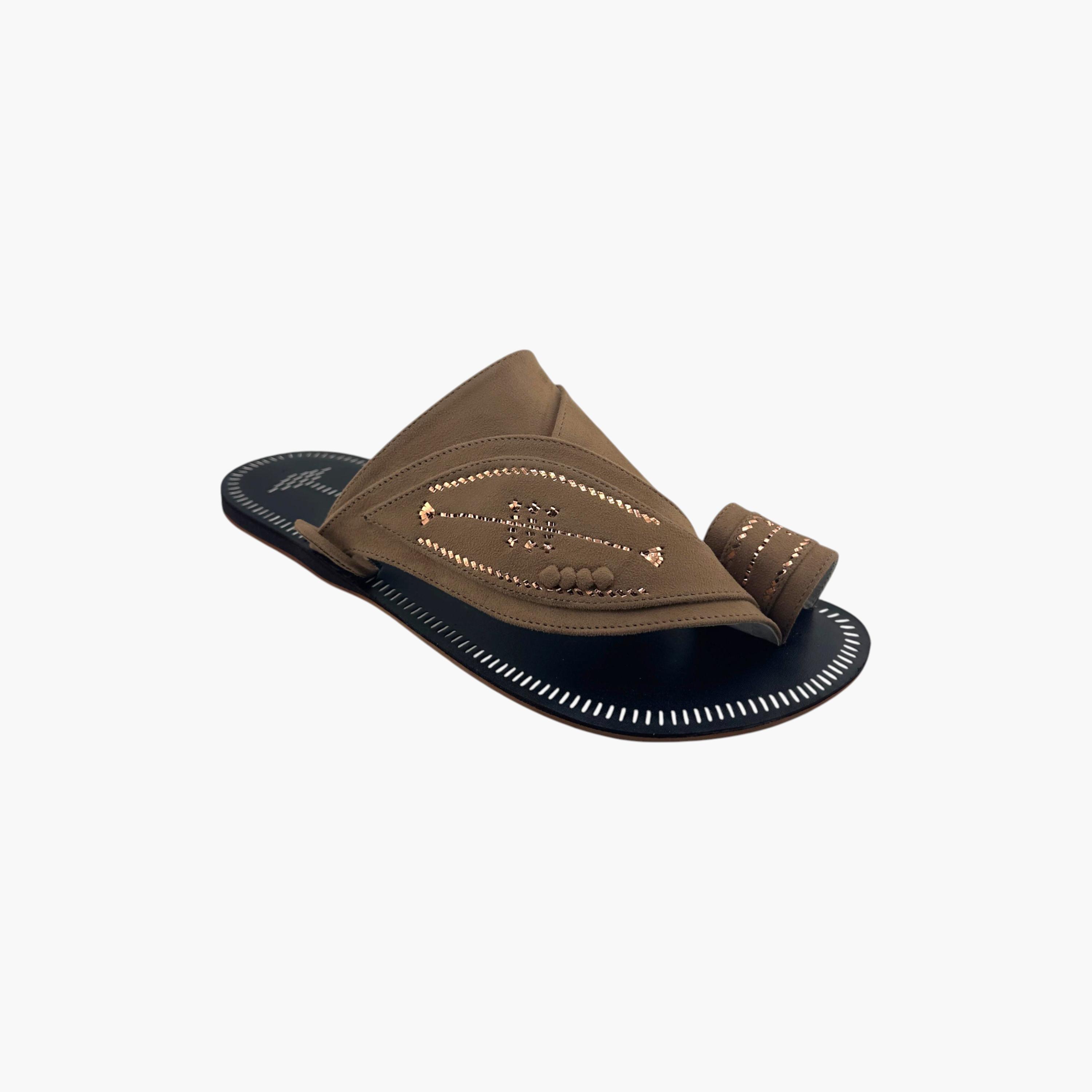 Al Fanoos Men's Slip-On Heritage Handmade Arabic Sandals | 21002-men-shoes-sandals-image-2
