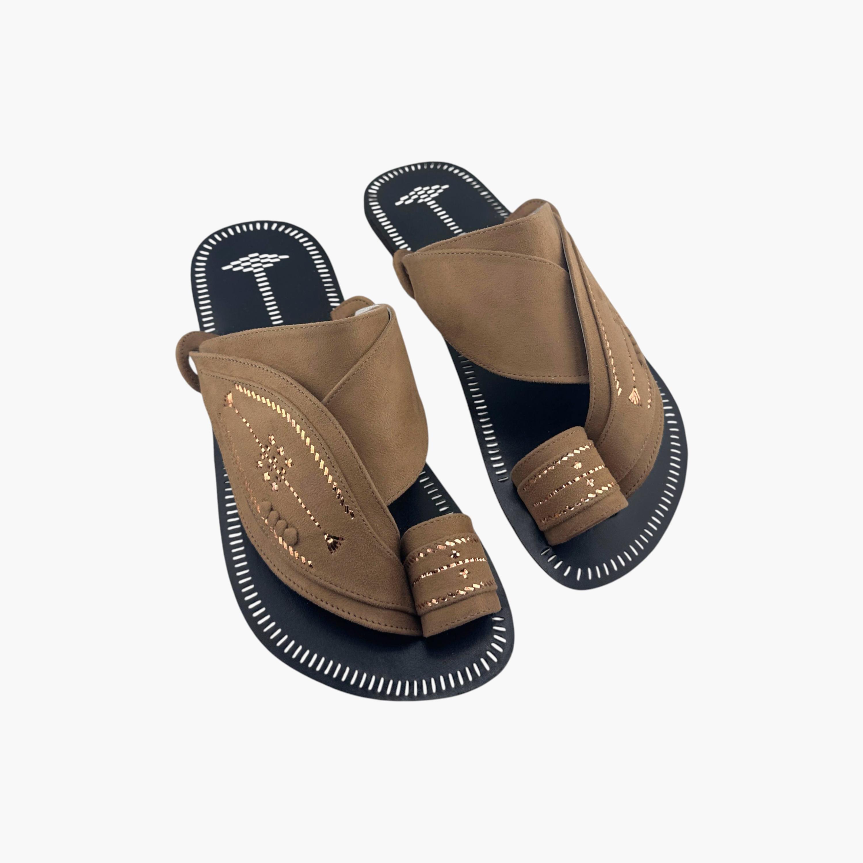 Al Fanoos Men's Slip-On Heritage Handmade Arabic Sandals | 21002-men-shoes-sandals-image-4