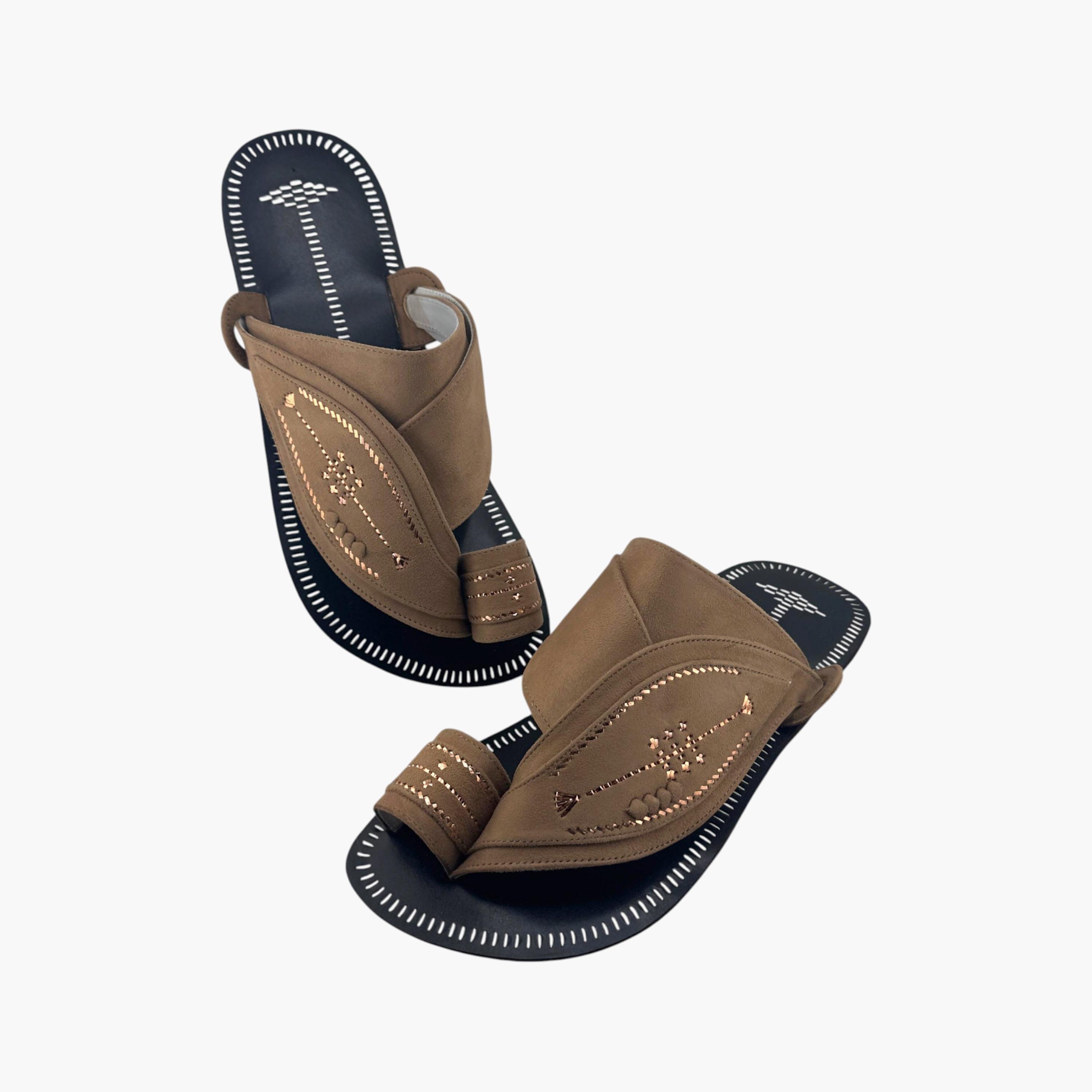 Al Fanoos Men's Slip-On Heritage Handmade Arabic Sandals | 21002-men-shoes-sandals-image-5