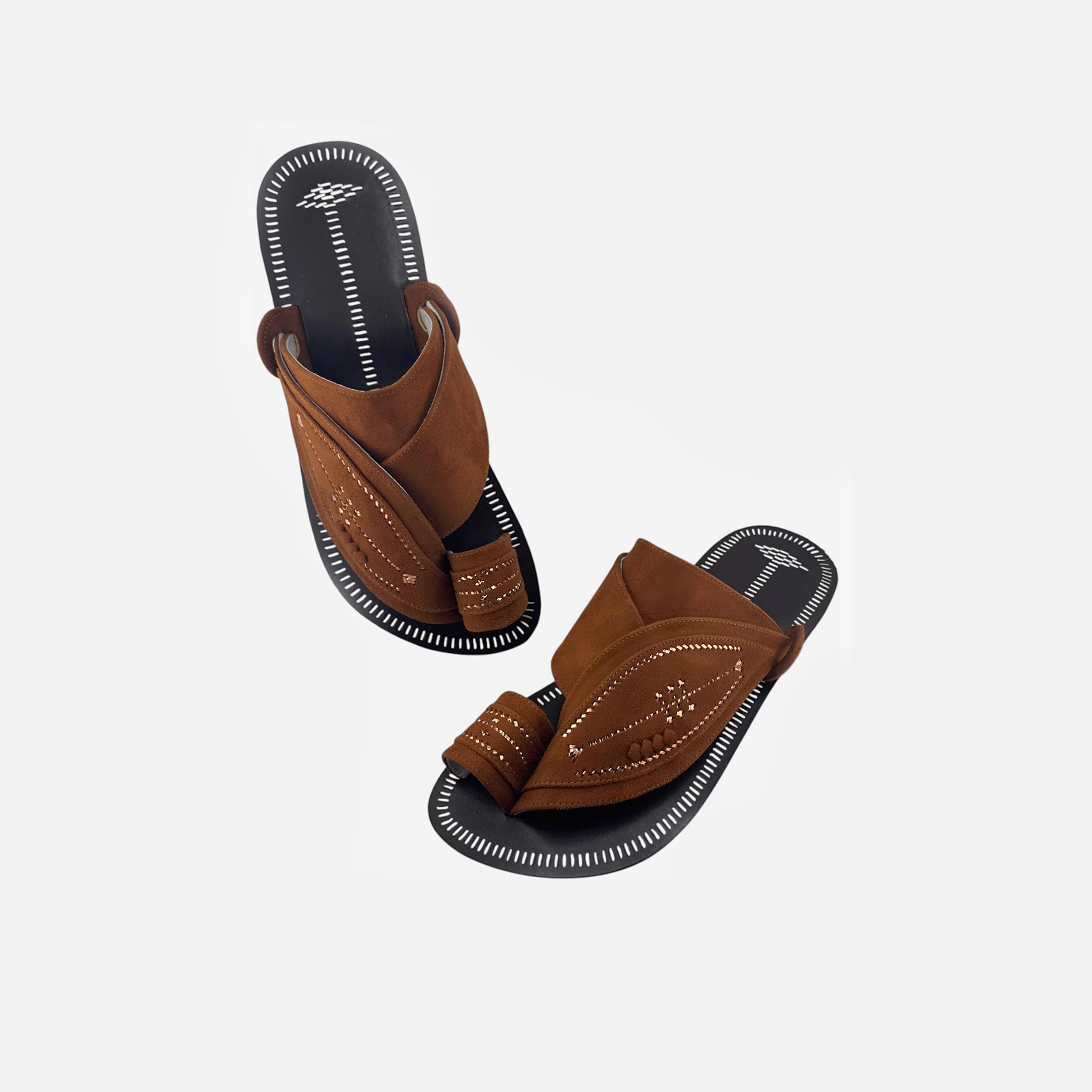 Al Fanoos Men's Slip-On Heritage Handmade Arabic Sandals | 21002-men-shoes-sandals-image-5