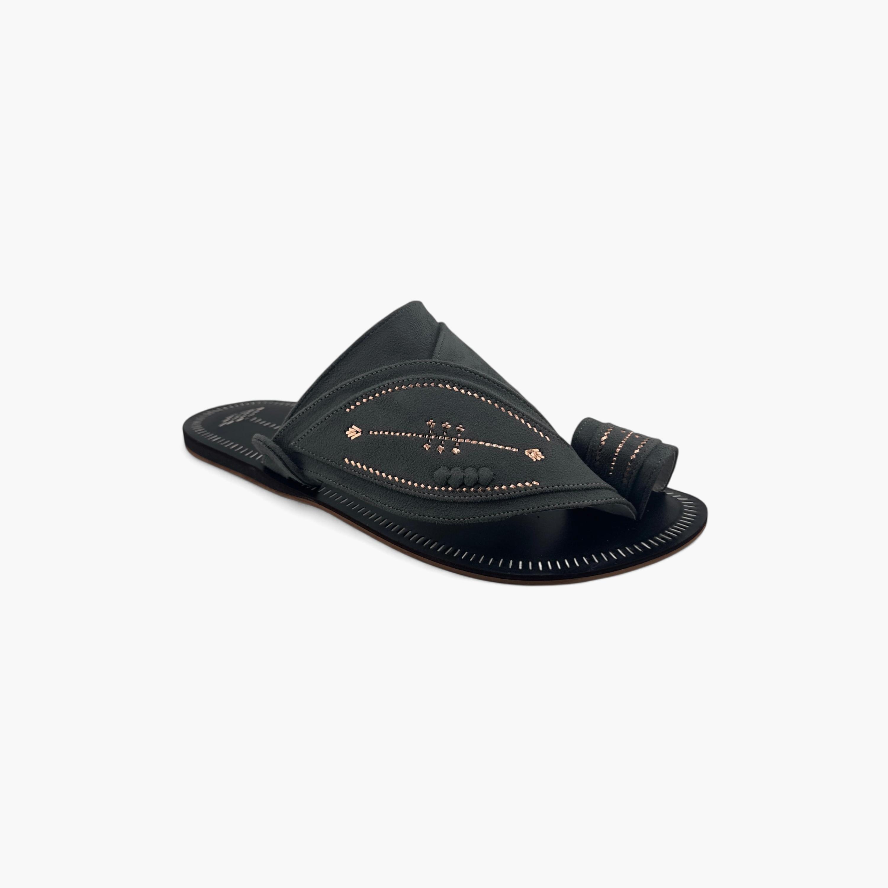 Al Fanoos Men's Slip-On Heritage Handmade Arabic Sandals | 21002-men-shoes-sandals-image-2