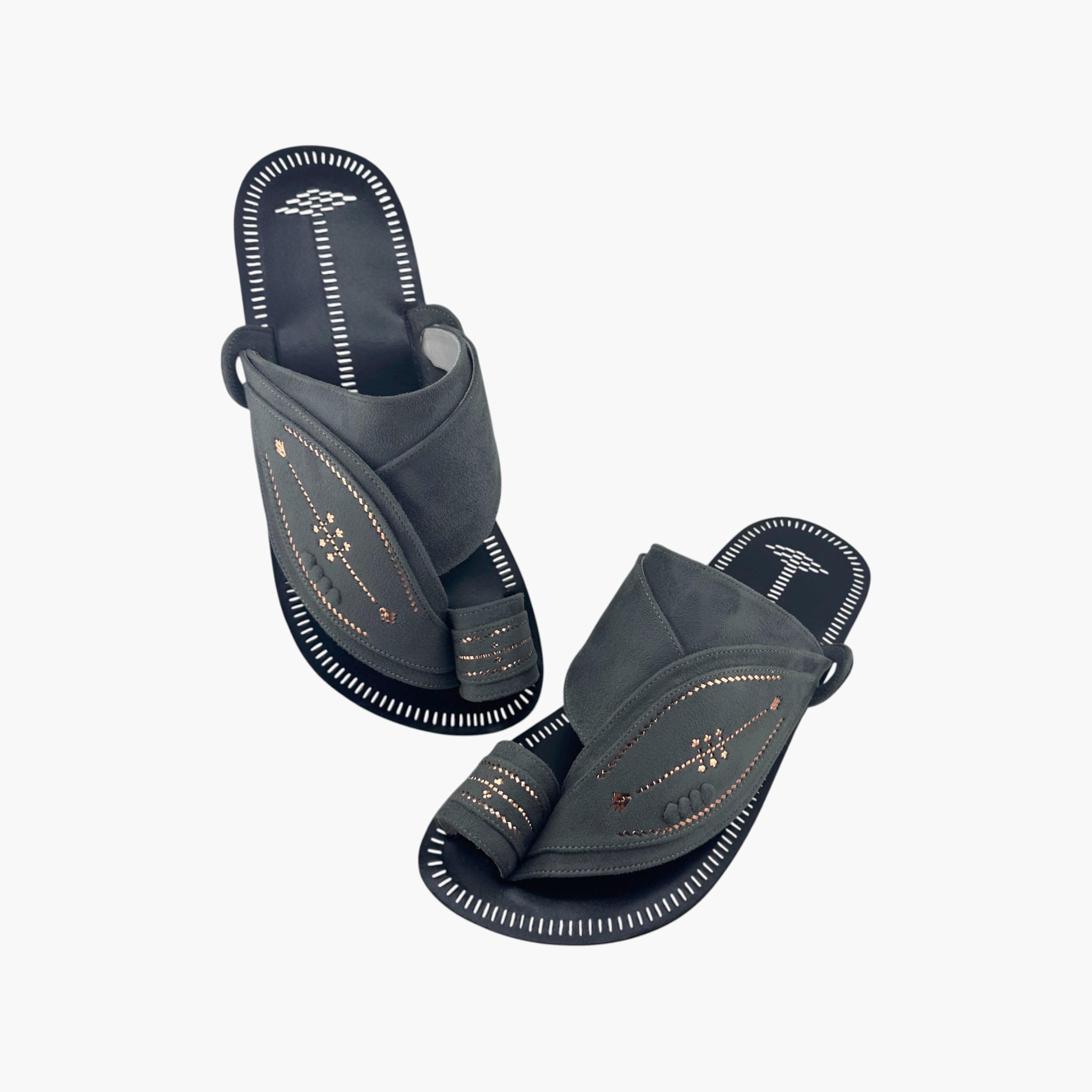 Al Fanoos Men's Slip-On Heritage Handmade Arabic Sandals | 21002-men-shoes-sandals-image-5
