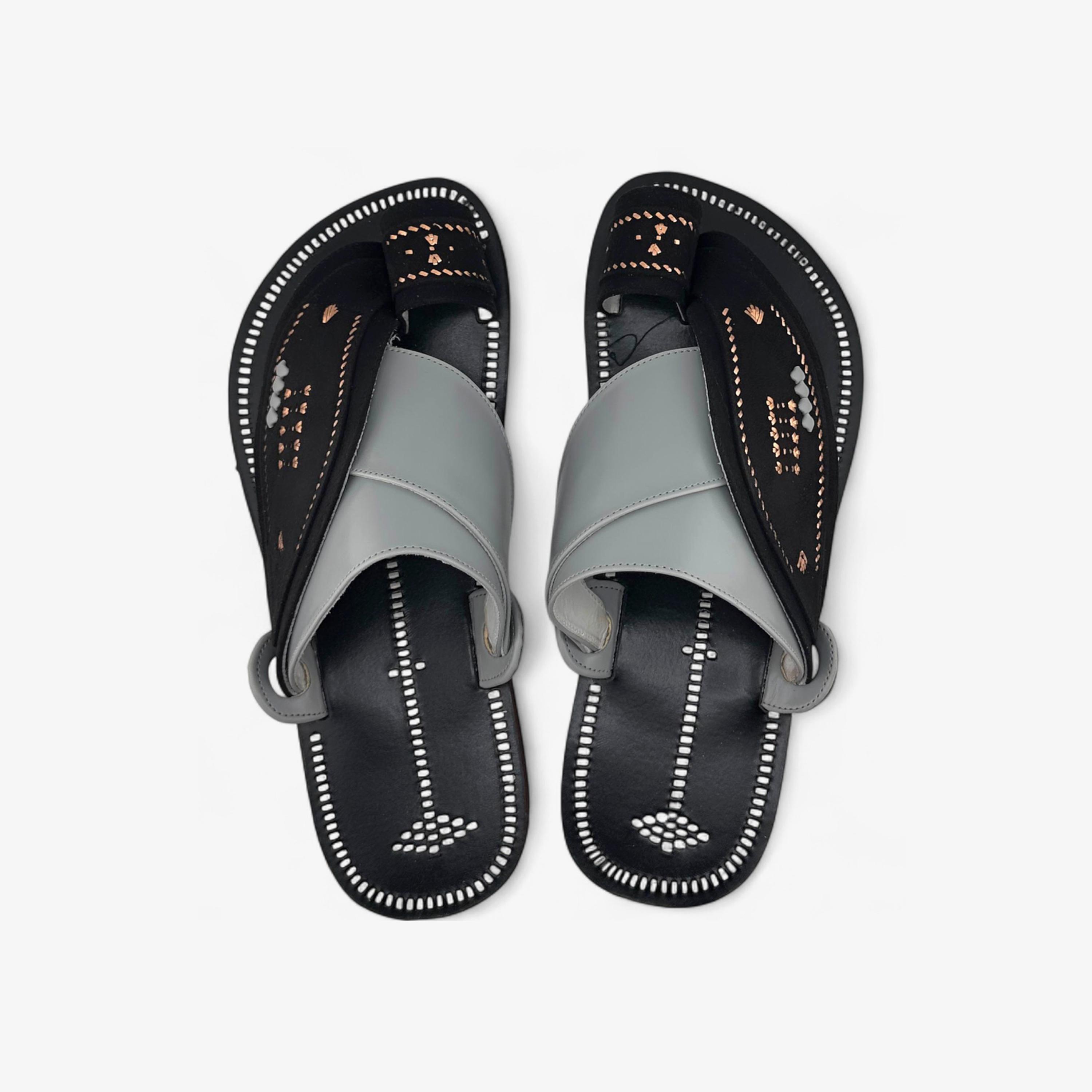 Al Fanoos Men's Slip-On Heritage Handmade Arabic Sandals | 21003-men-shoes-sandals-image-1