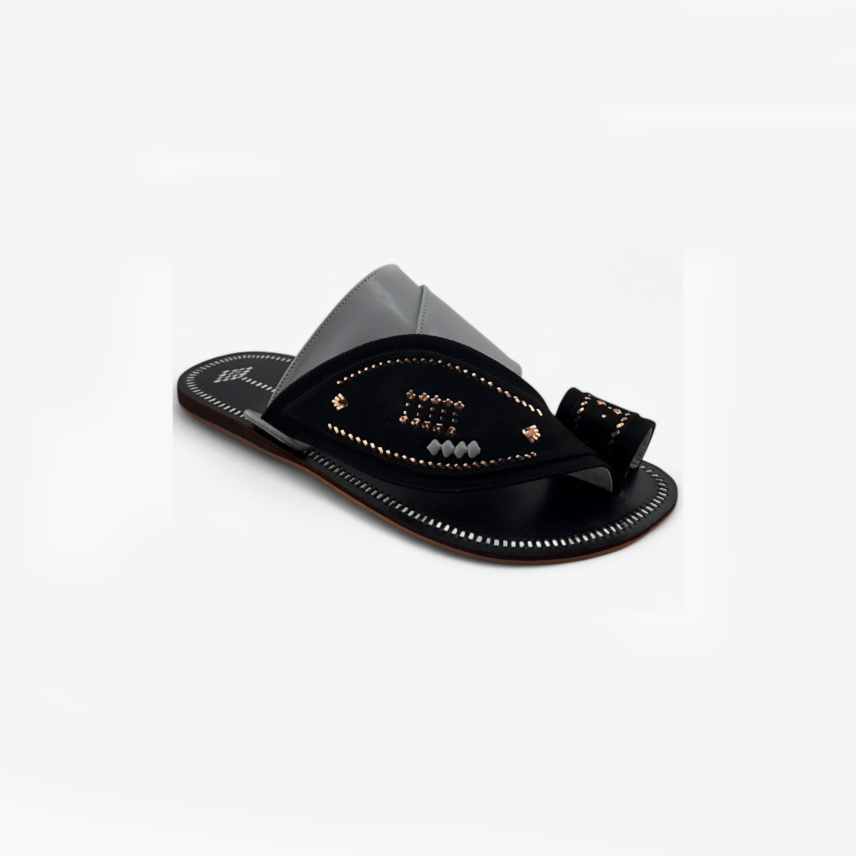 Al Fanoos Men's Slip-On Heritage Handmade Arabic Sandals | 21003-men-shoes-sandals-image-2