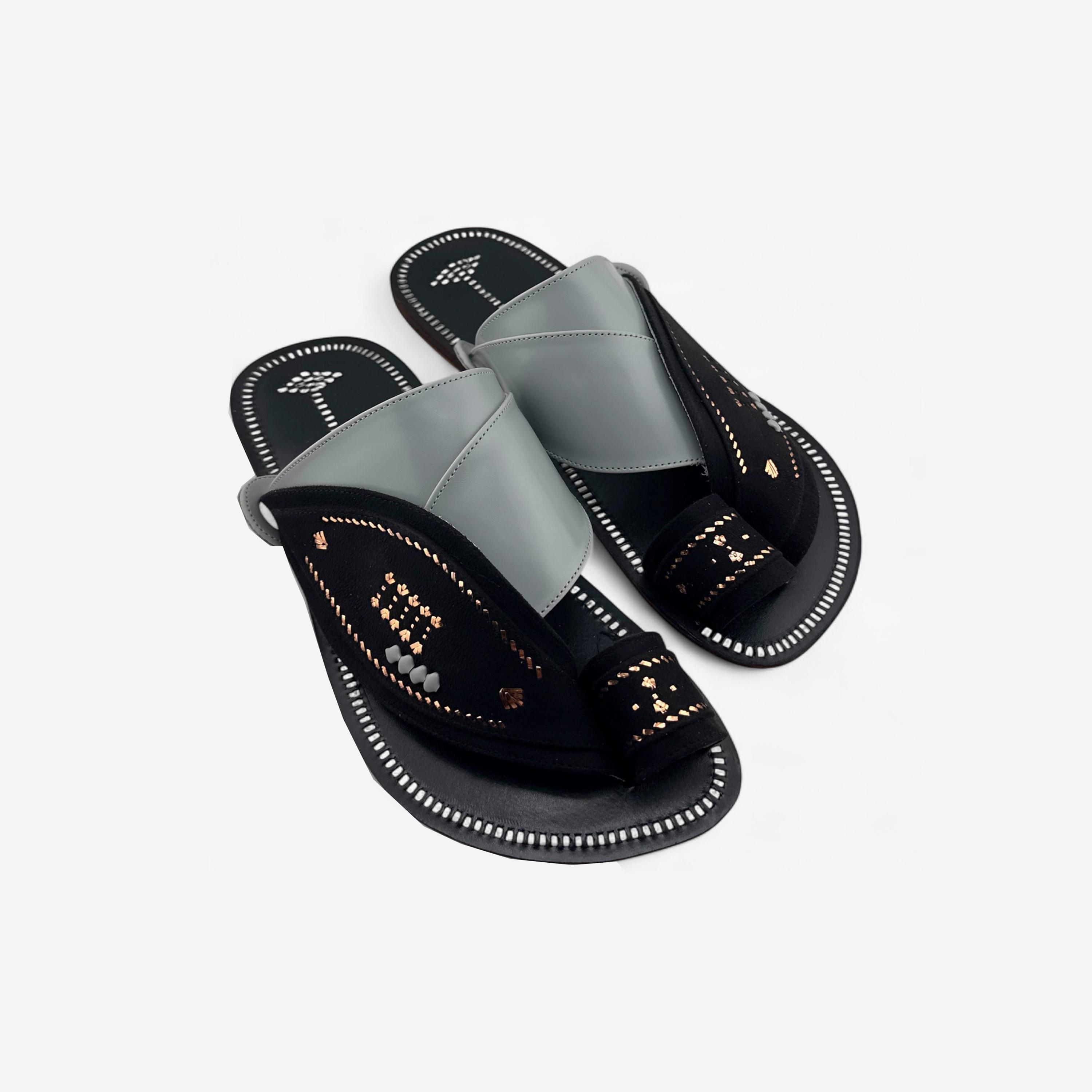 Al Fanoos Men's Slip-On Heritage Handmade Arabic Sandals | 21003-men-shoes-sandals-image-4
