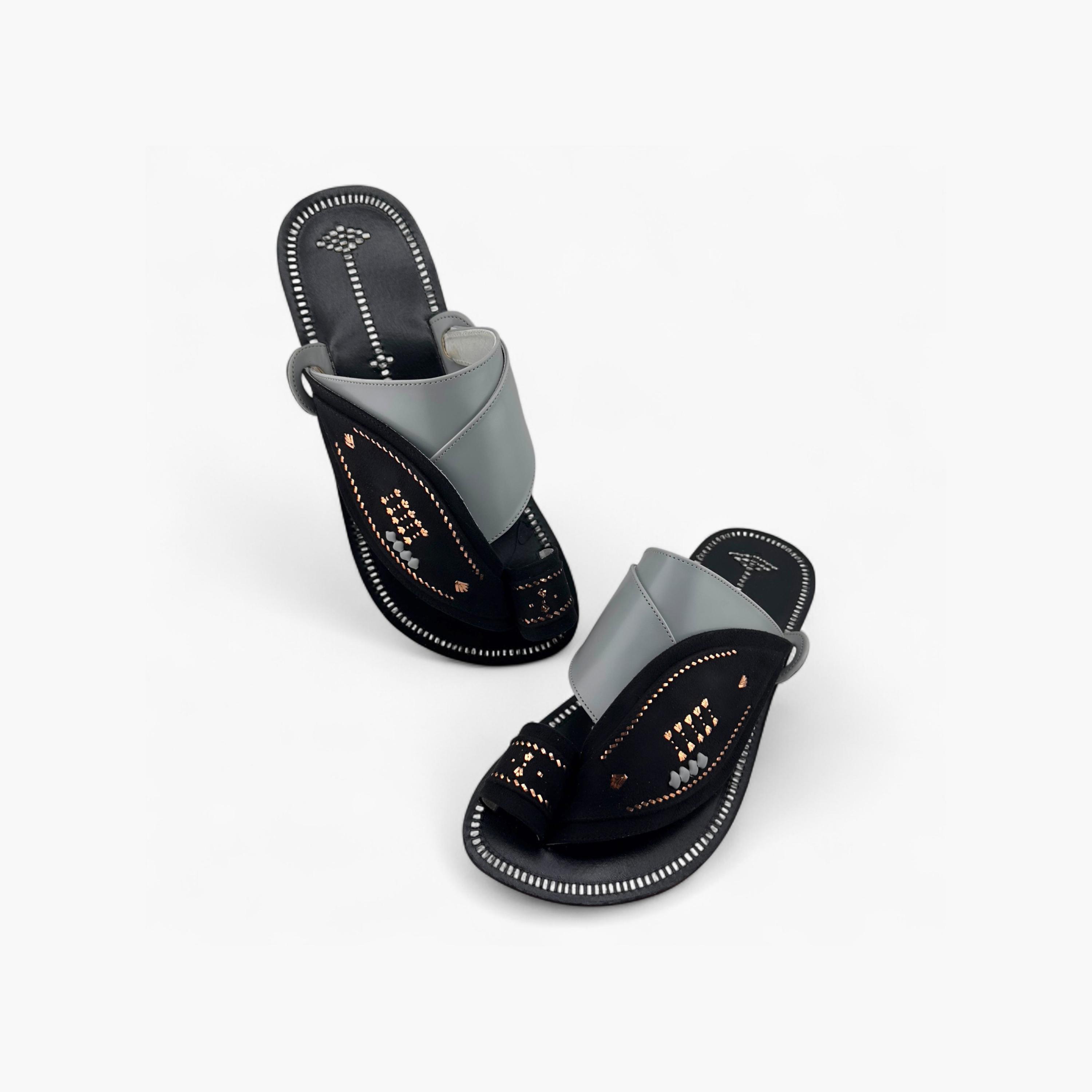 Al Fanoos Men's Slip-On Heritage Handmade Arabic Sandals | 21003-men-shoes-sandals-image-5
