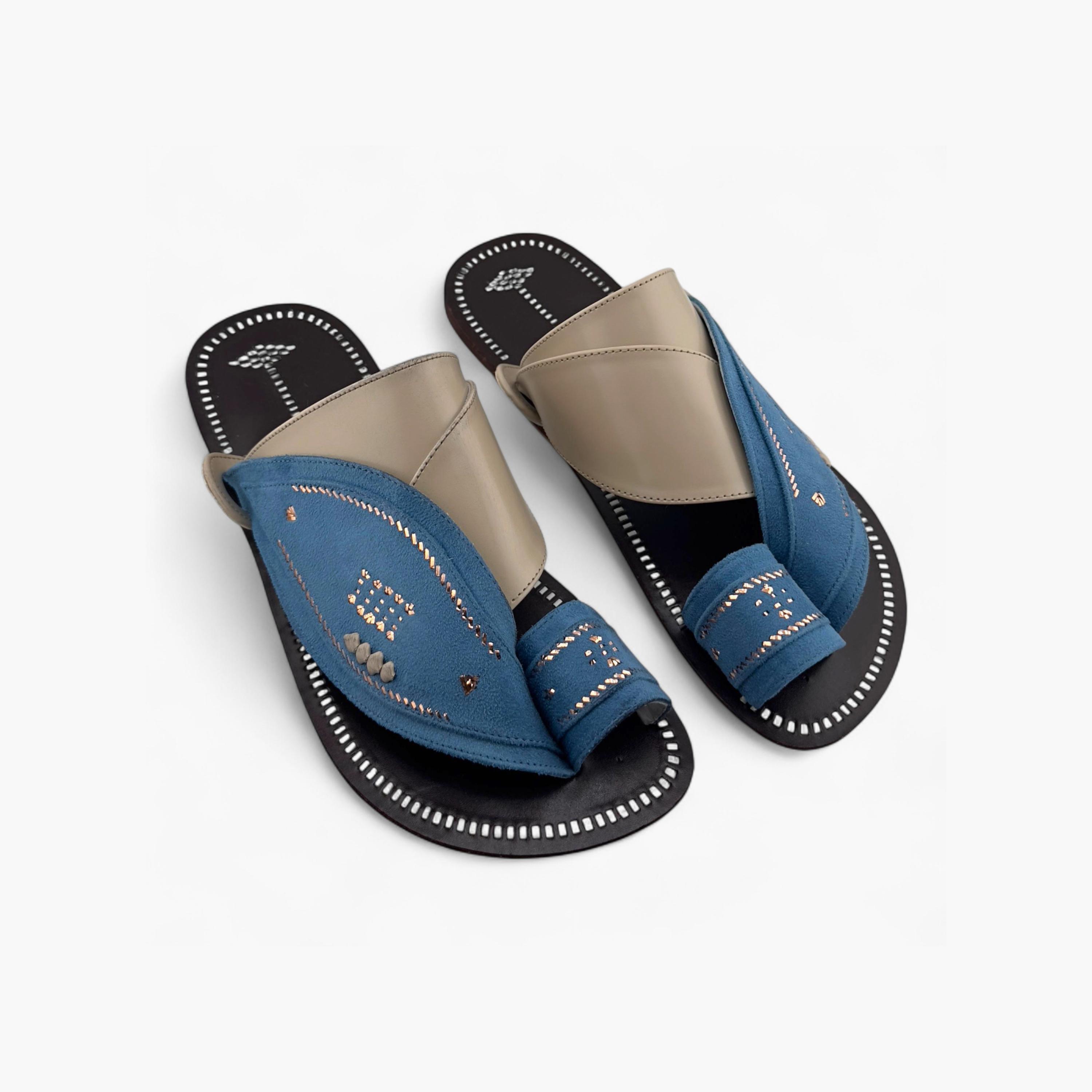 Al Fanoos Men's Slip-On Heritage Handmade Arabic Sandals | 21003-men-shoes-sandals-image-3