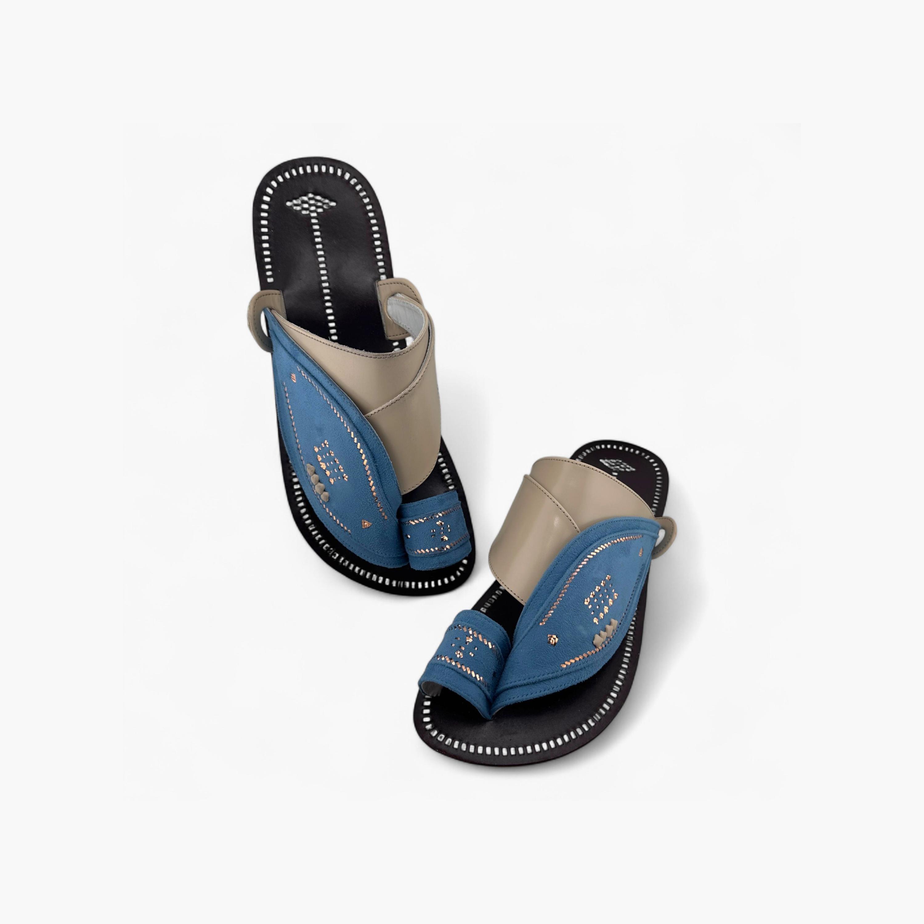 Al Fanoos Men's Slip-On Heritage Handmade Arabic Sandals | 21003-men-shoes-sandals-image-4