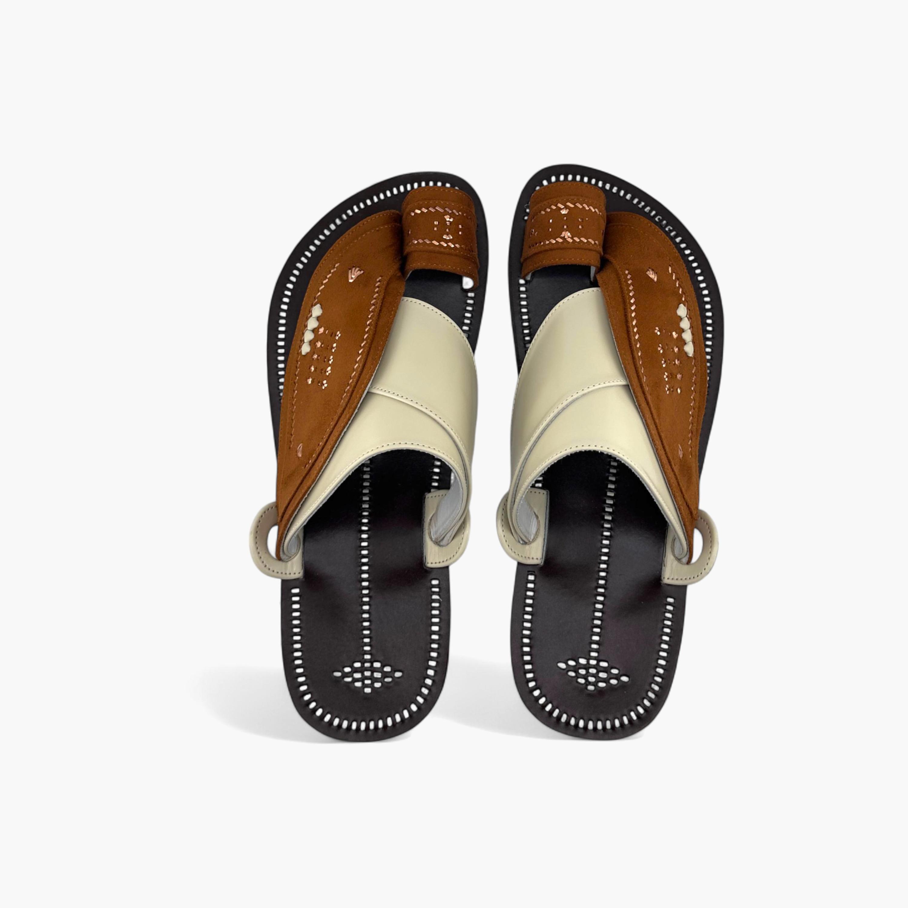Al Fanoos Men's Slip-On Heritage Handmade Arabic Sandals | 21003-men-shoes-sandals-image-1