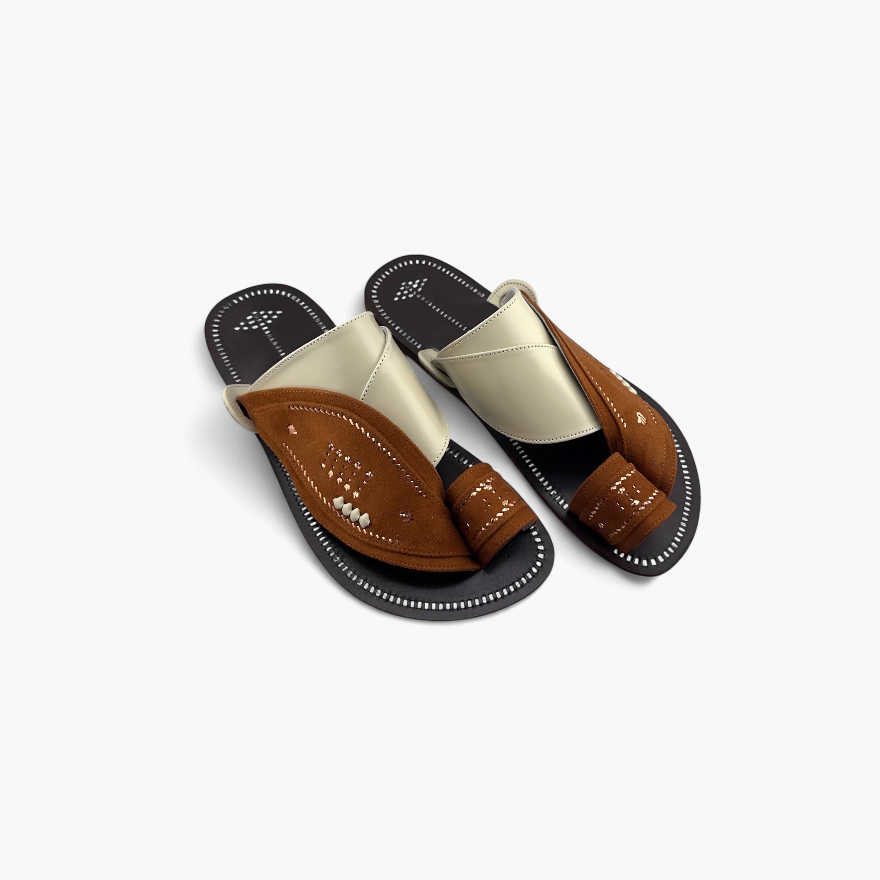 Al Fanoos Men's Slip-On Heritage Handmade Arabic Sandals | 21003-men-shoes-sandals-image-4