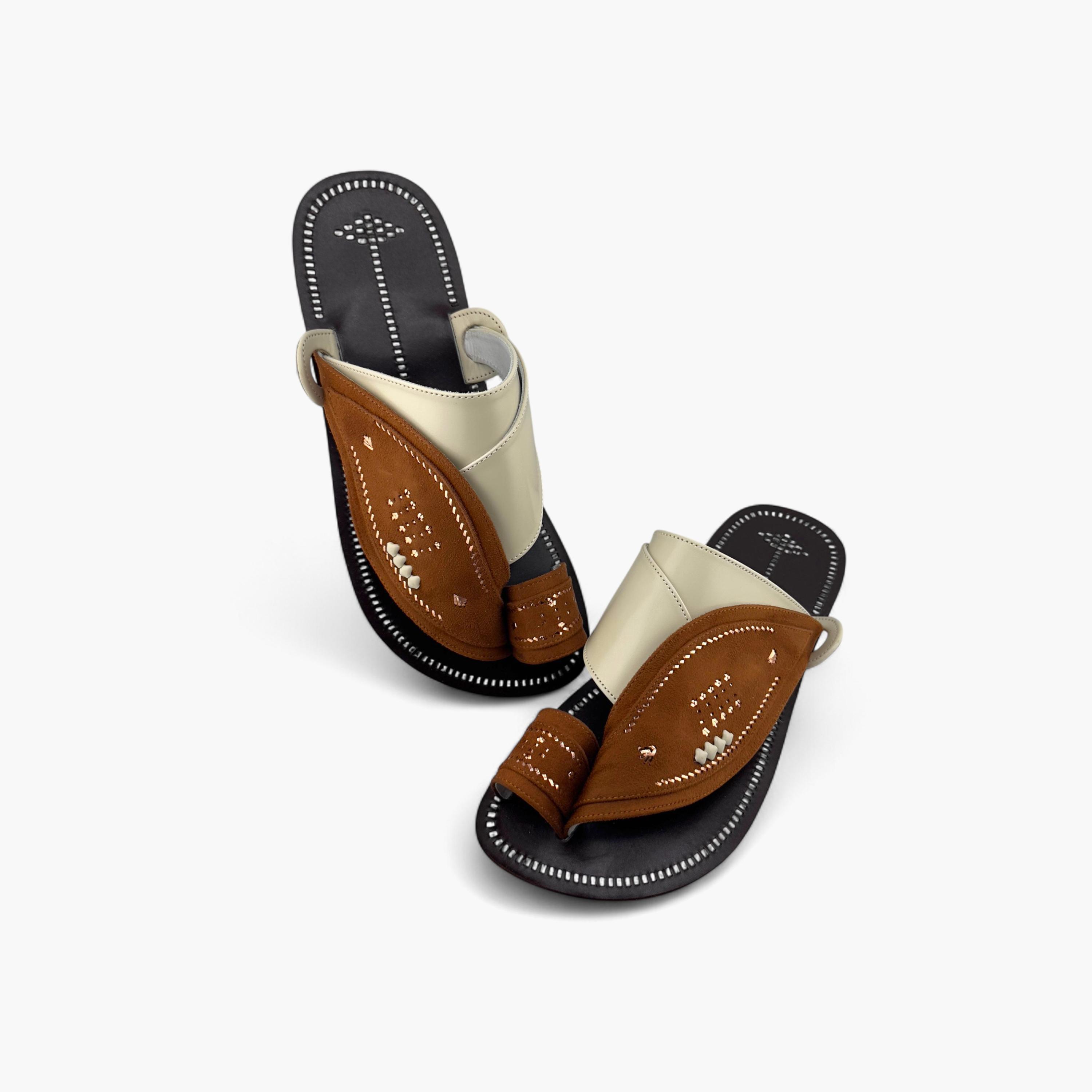 Al Fanoos Men's Slip-On Heritage Handmade Arabic Sandals | 21003-men-shoes-sandals-image-5