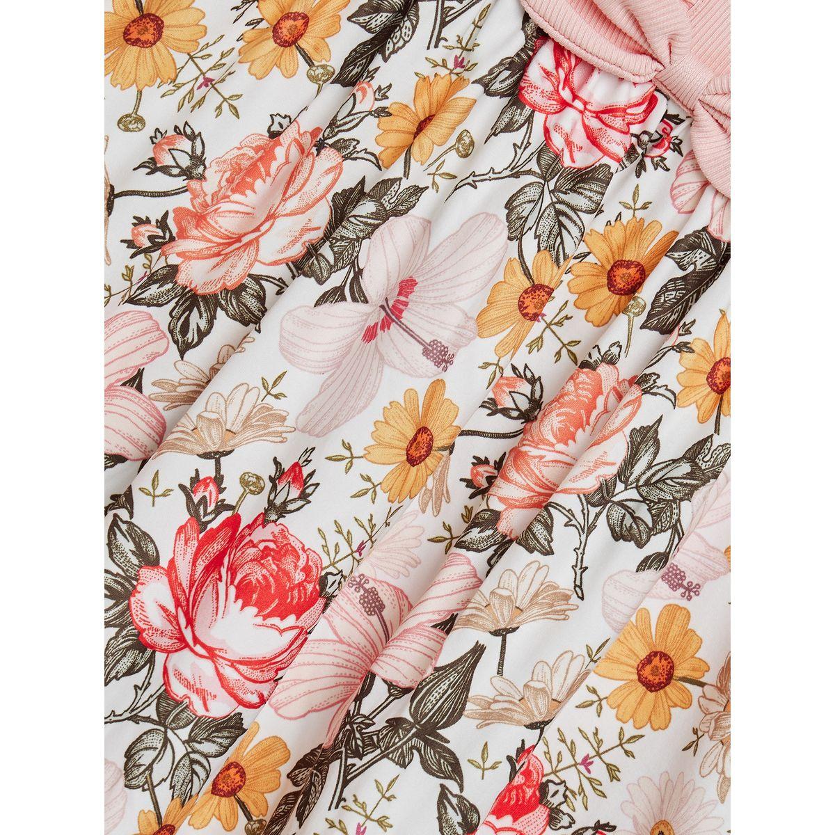 Styli Ruffle Sleeve Floral Print Casual Dress-girls-clothing-dressesandjumpsuits-image-7