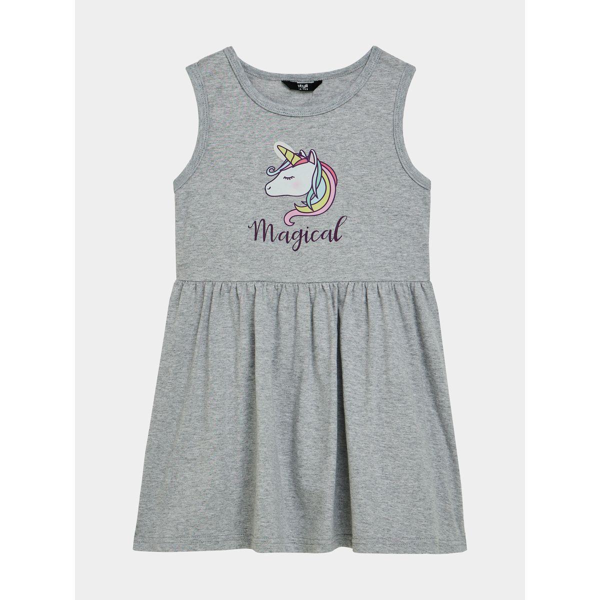 Styli Unicorn Graphic Casual Dress-girls-clothing-dressesandjumpsuits-image-5