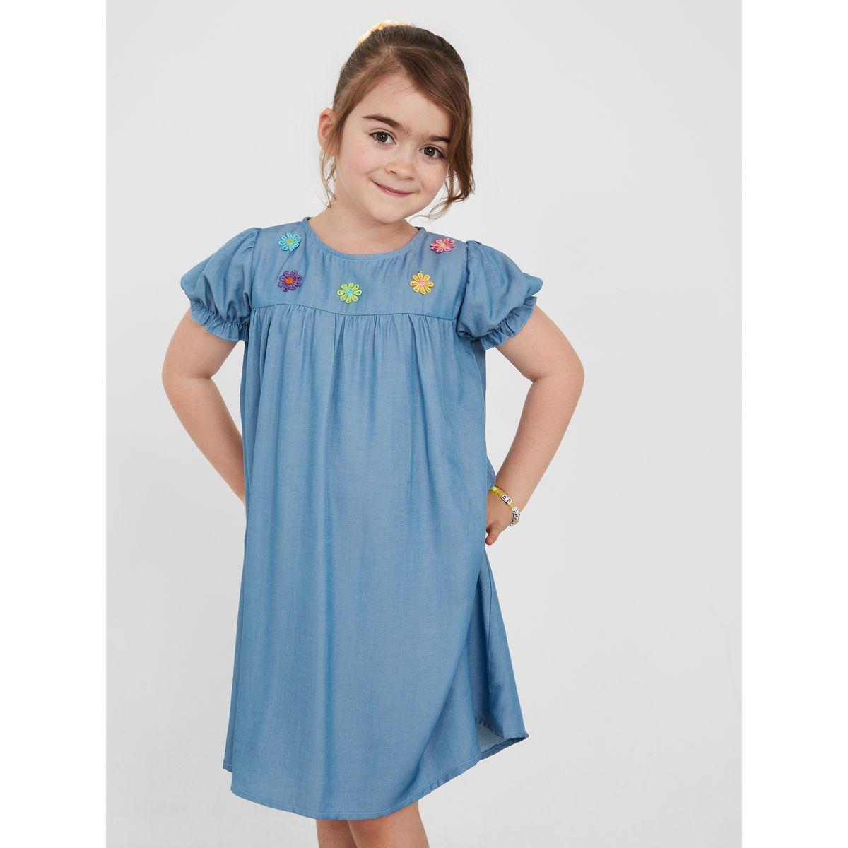 فستان بنمط تونيك مزين بزهور-girls-clothing-dressesandjumpsuits-image-1