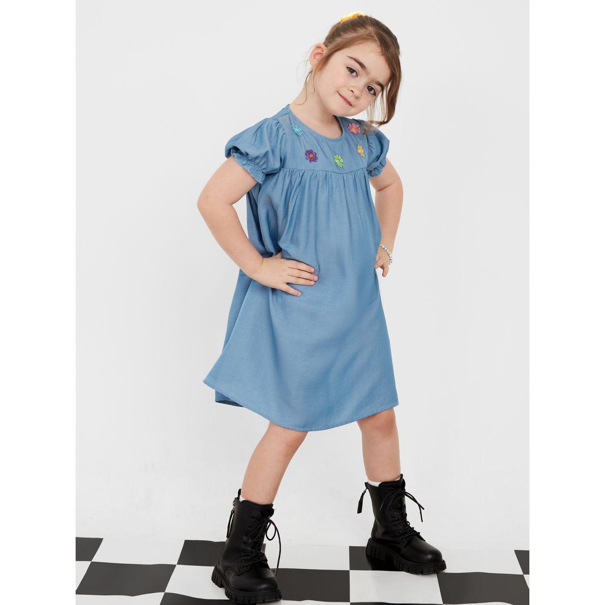 Styli Floral Applique Tunic Dress-girls-clothing-dressesandjumpsuits-image-2