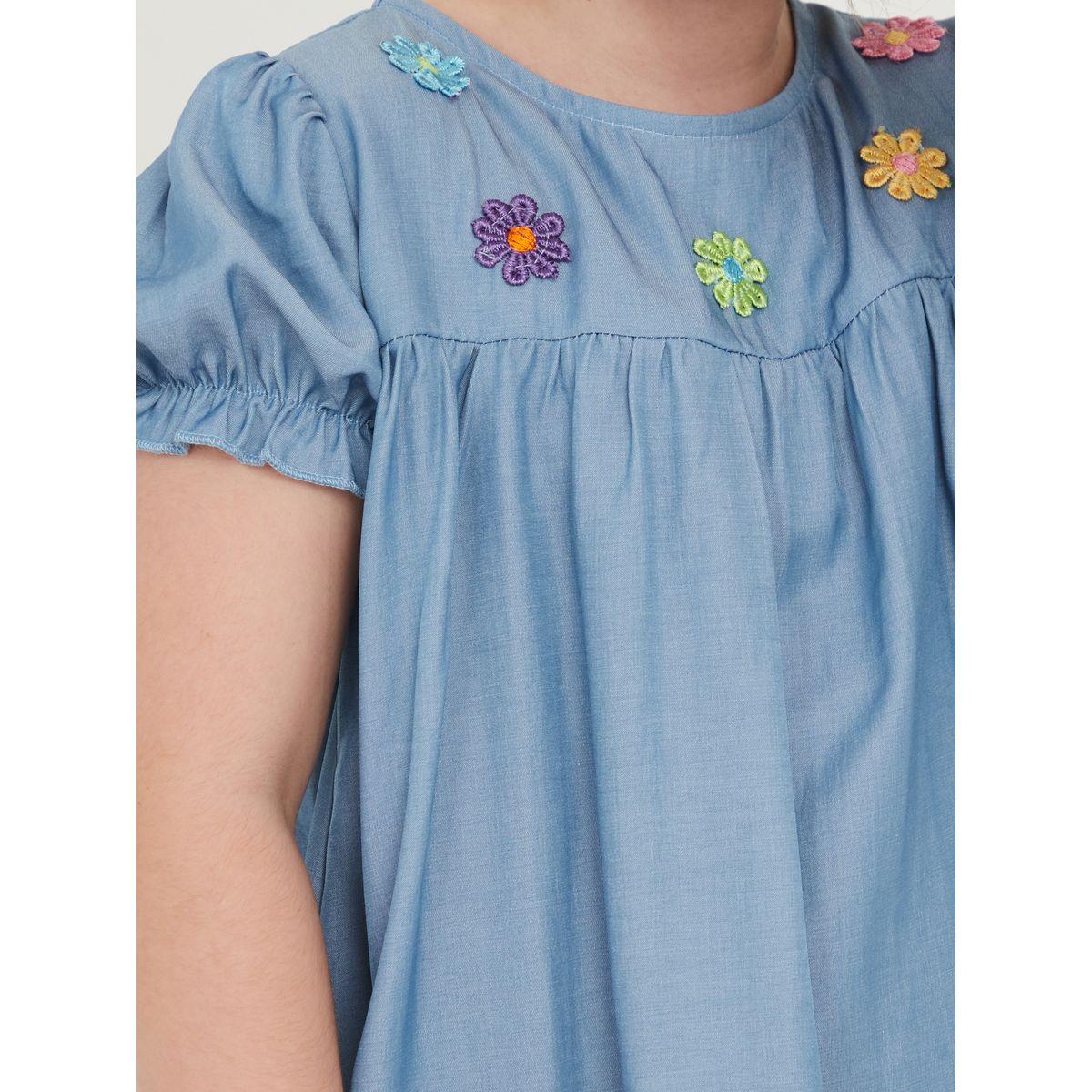 Styli Floral Applique Tunic Dress-girls-clothing-dressesandjumpsuits-image-3