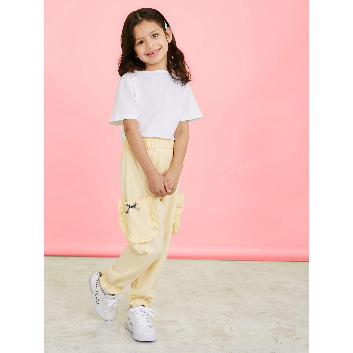 Styli Ruffle Pocket Detail Joggers-girls-clothing-bottoms-joggersandtrackpants-image-2