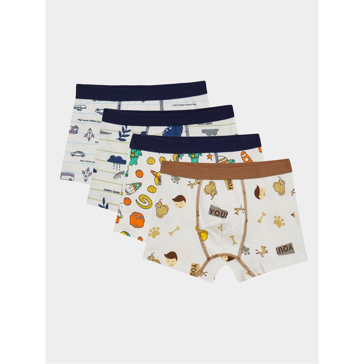 Styli Pack of 4 - All Over Print Trunks-boys-clothing-innerwear-image-1