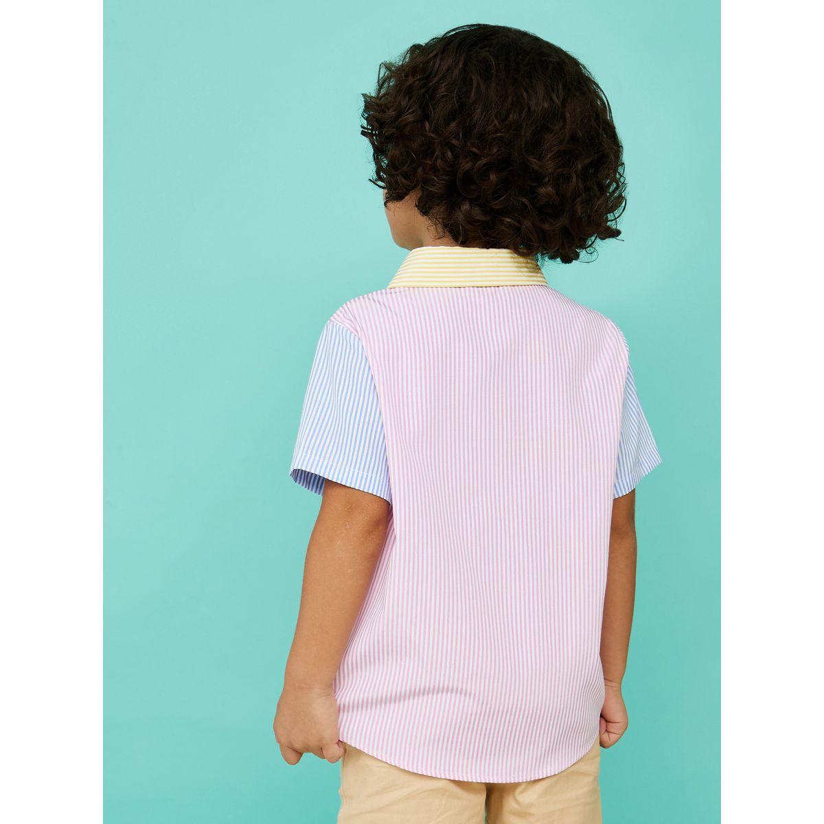Styli Striped Colorblock Pocket Detail Shirt-boys-clothing-shirts-image-4