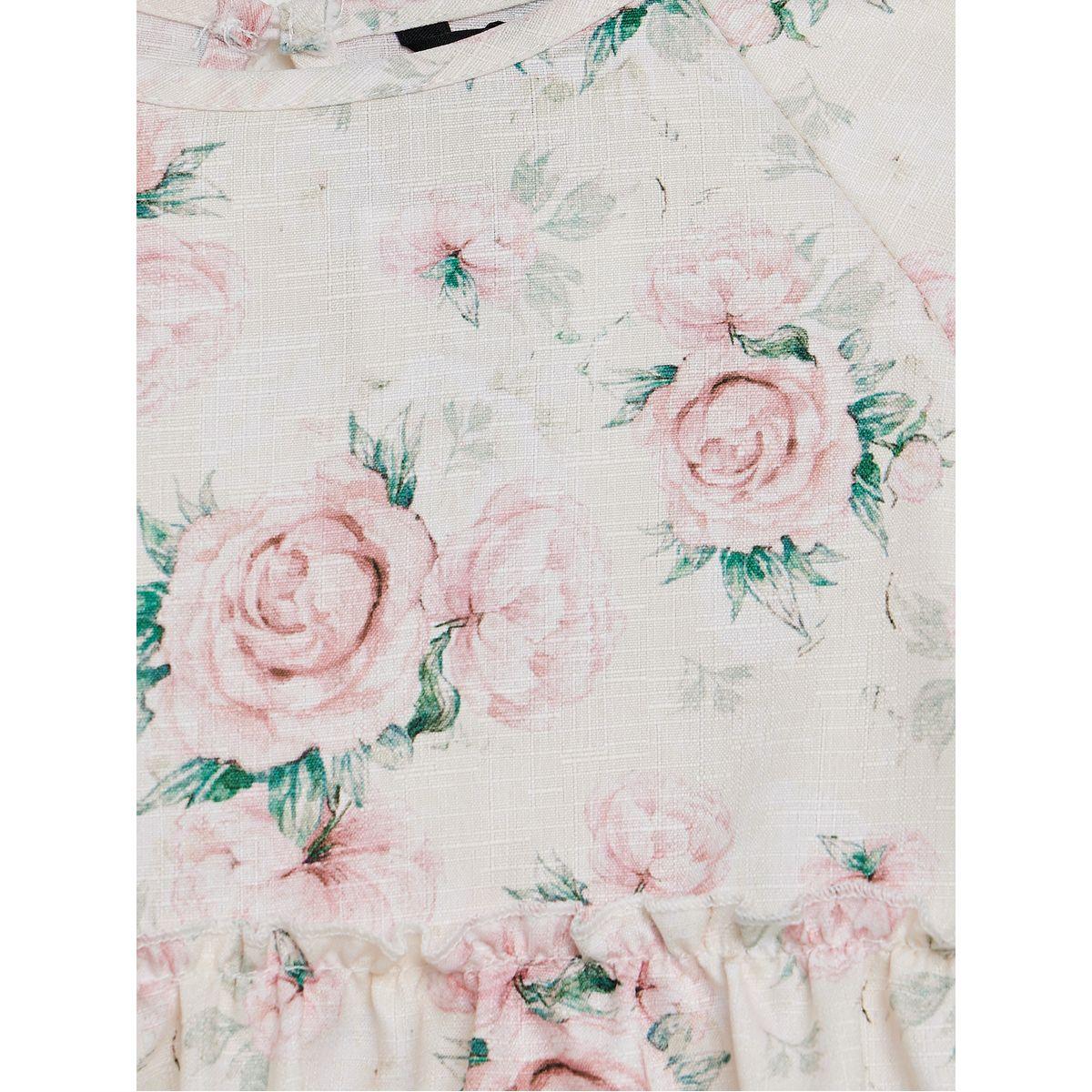 Styli Floral Print High Low Hem Blouse -girls-clothing-blousesandshirts-image-6